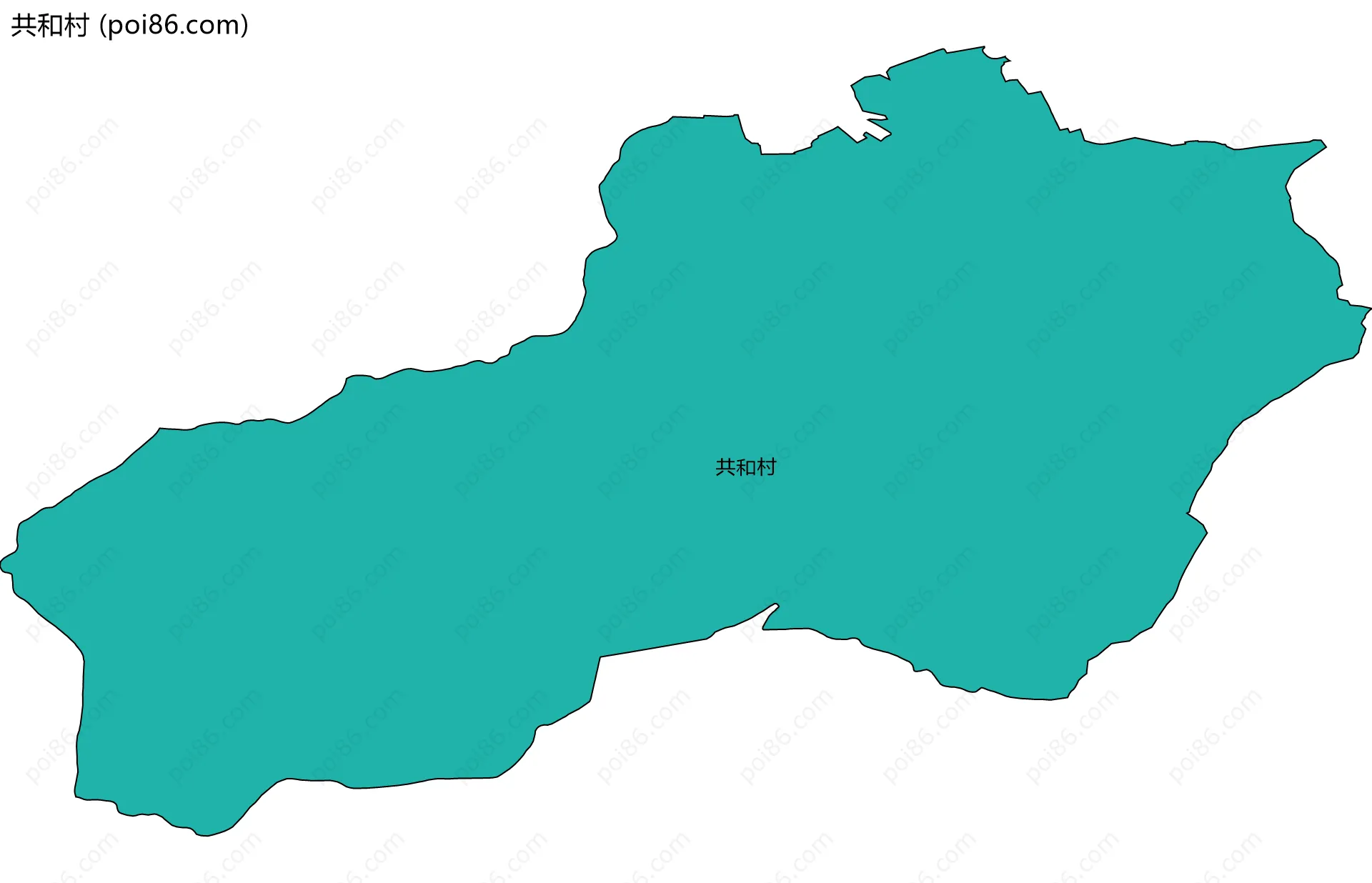 共和村边界地图