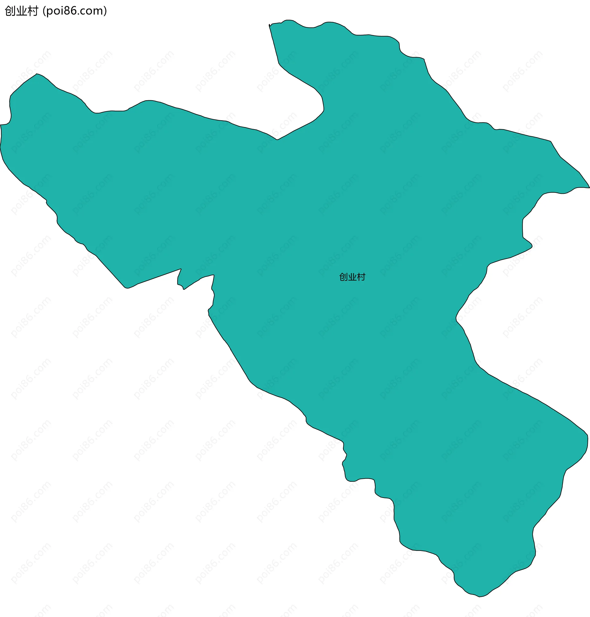 创业村边界地图