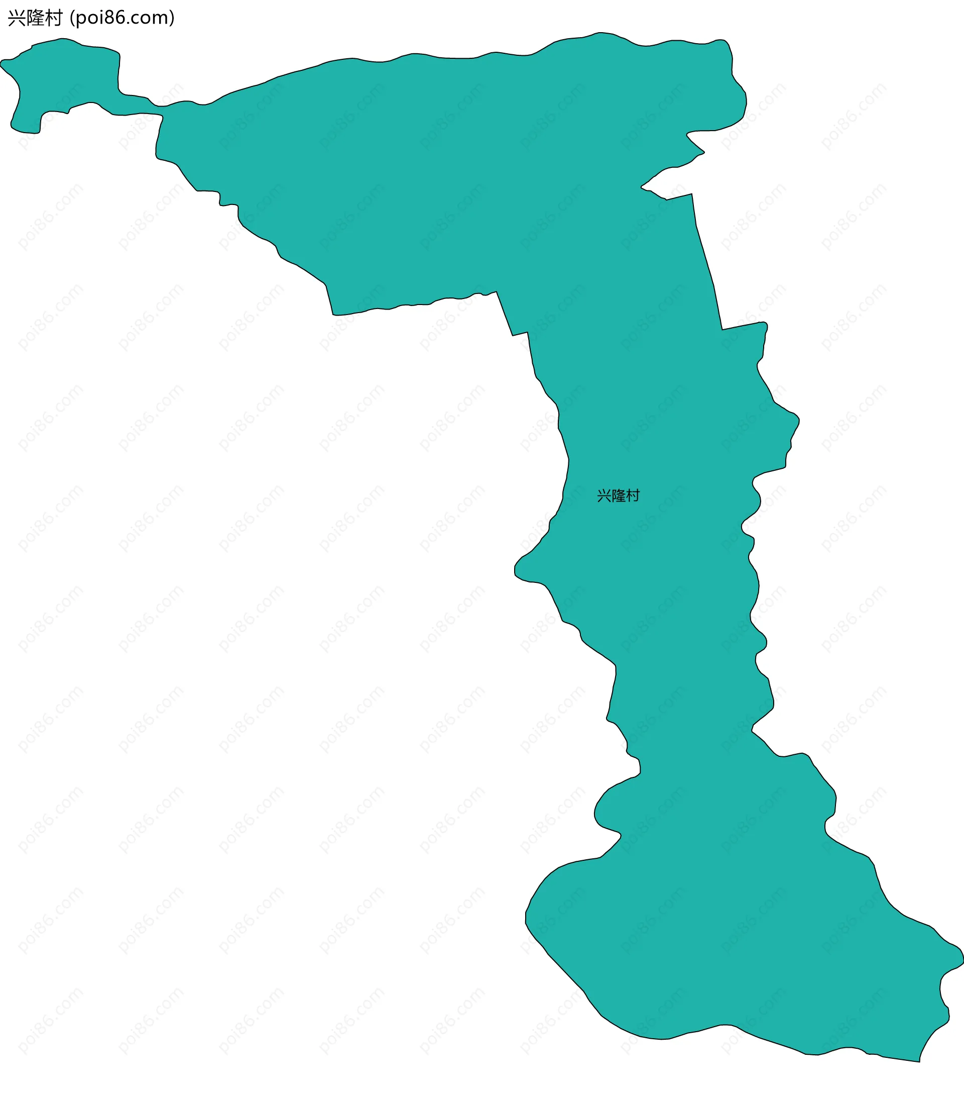 兴隆村边界地图