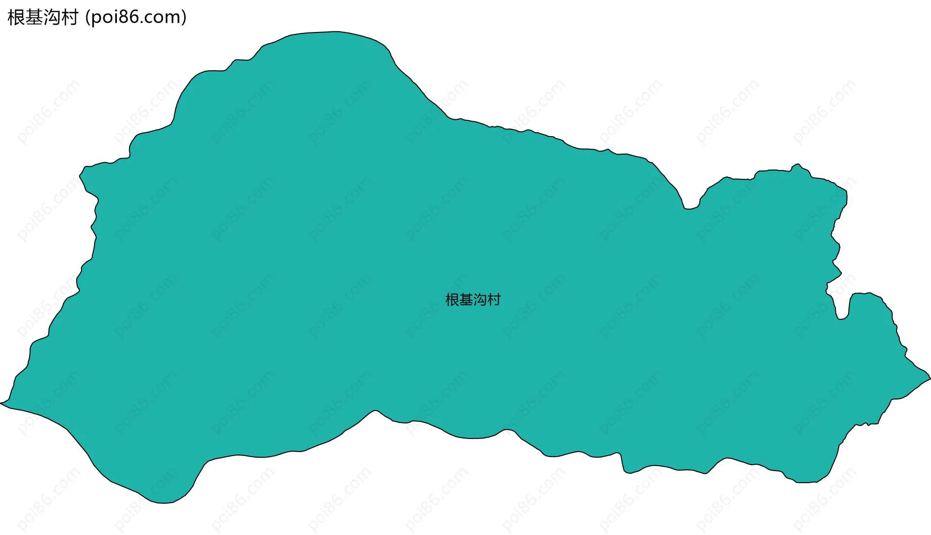 根基沟村边界地图