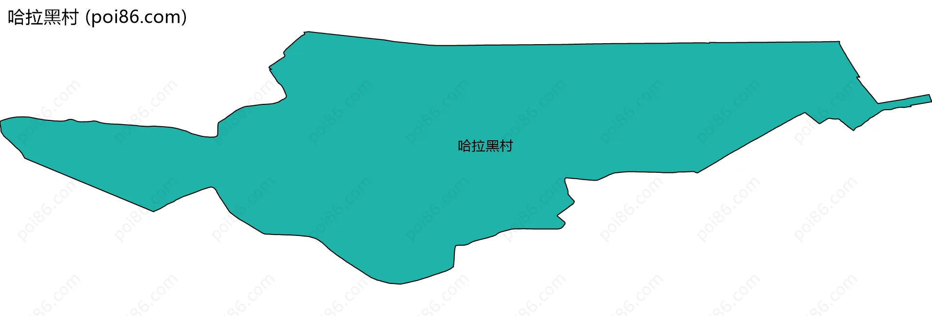 哈拉黑村边界地图