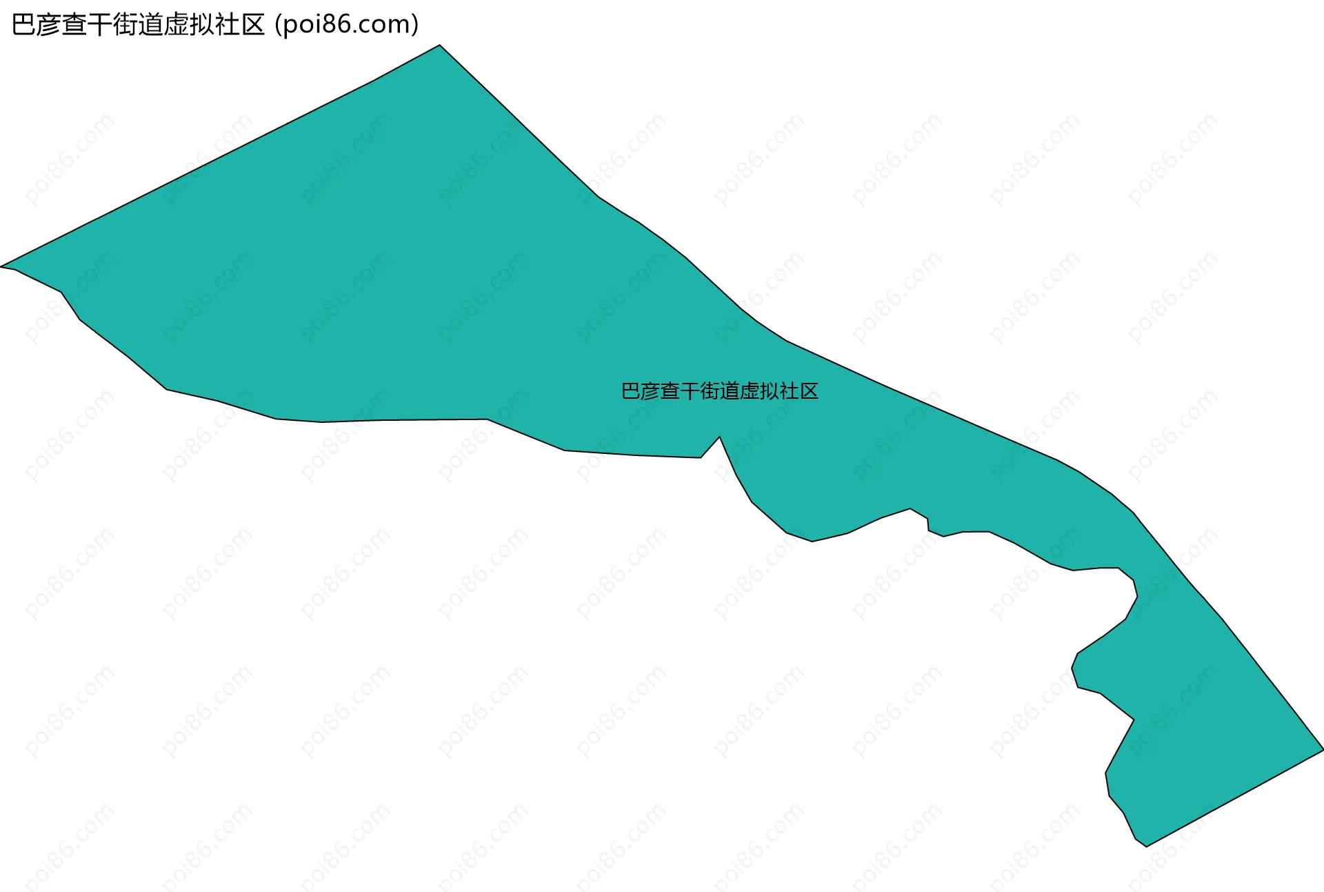 巴彦查干街道虚拟社区边界地图
