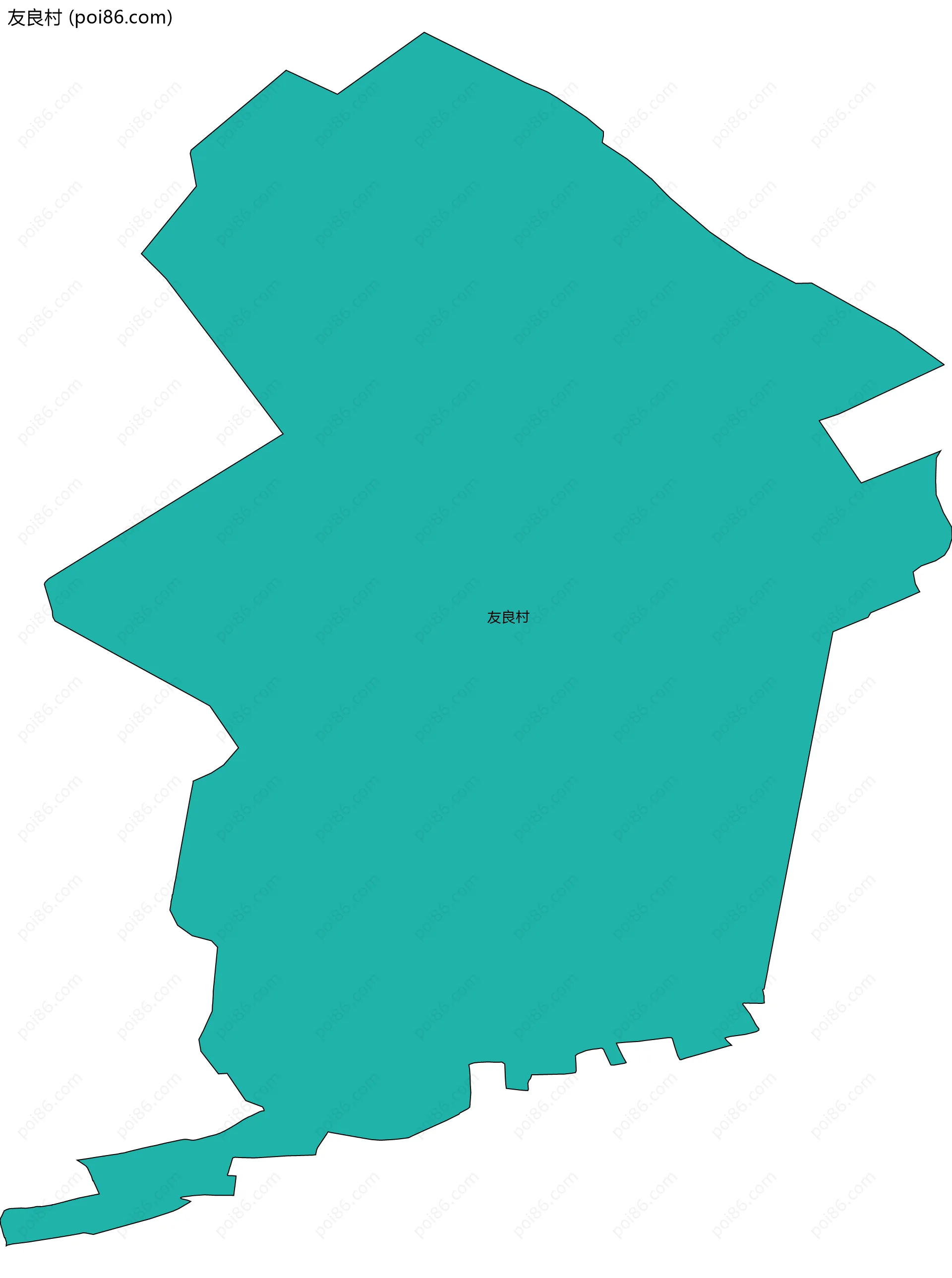 友良村边界地图
