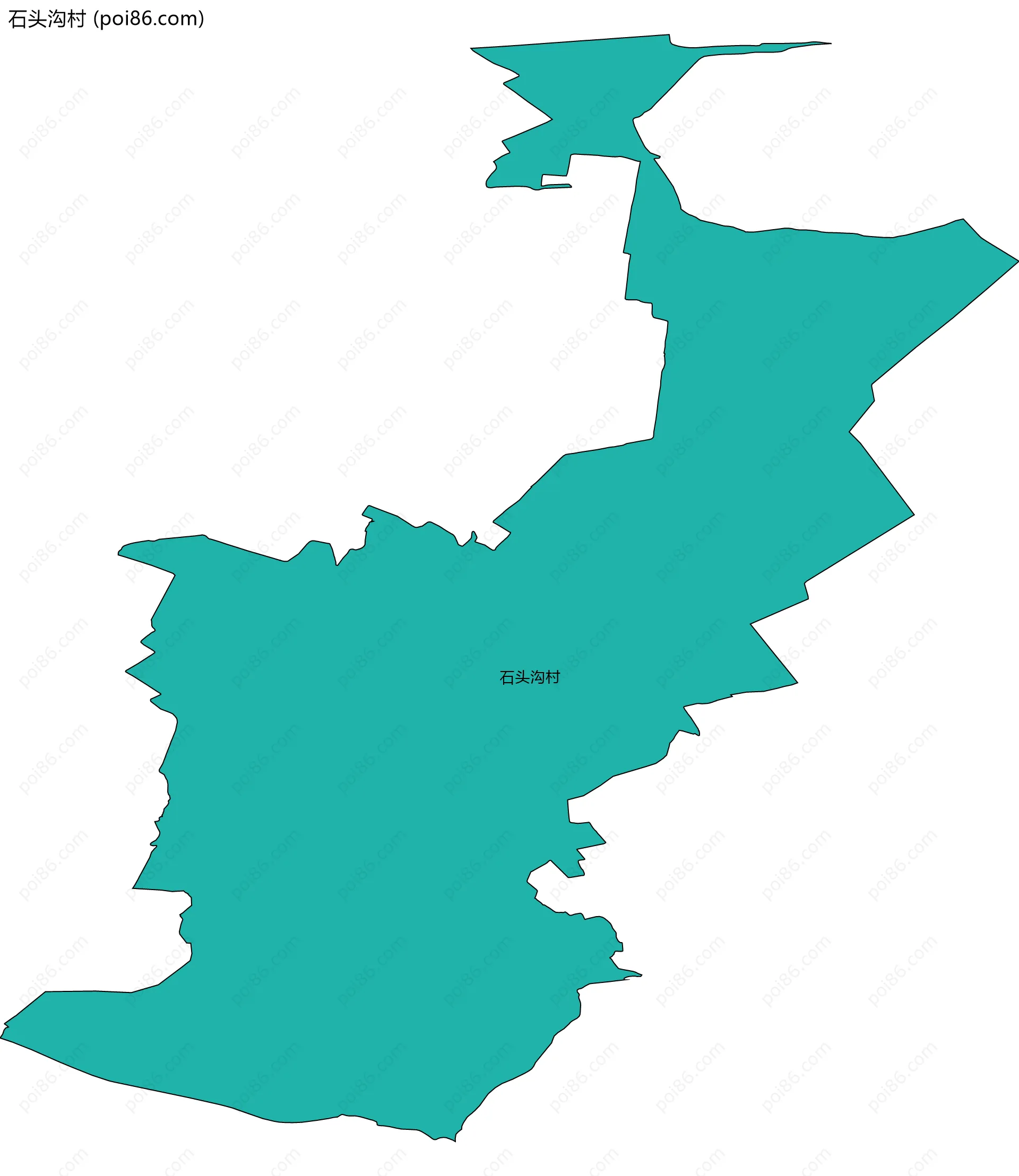 石头沟村边界地图