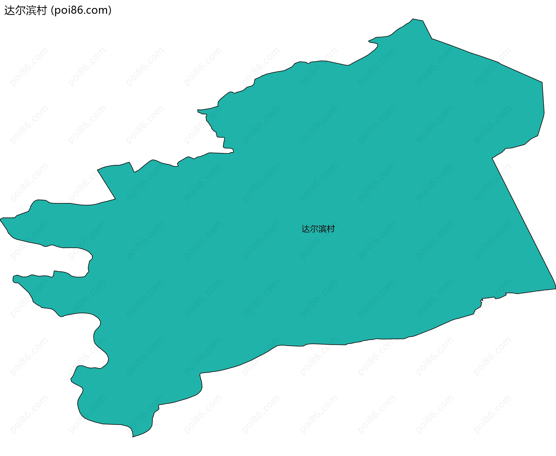 达尔滨村边界地图