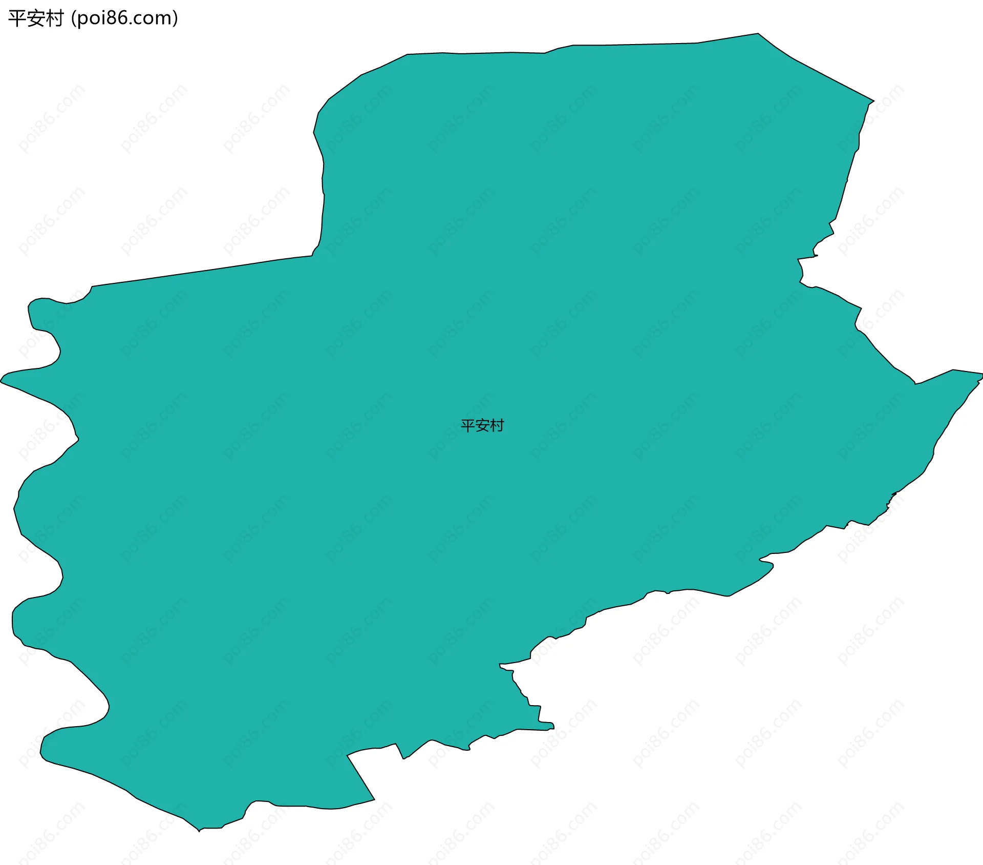 平安村边界地图