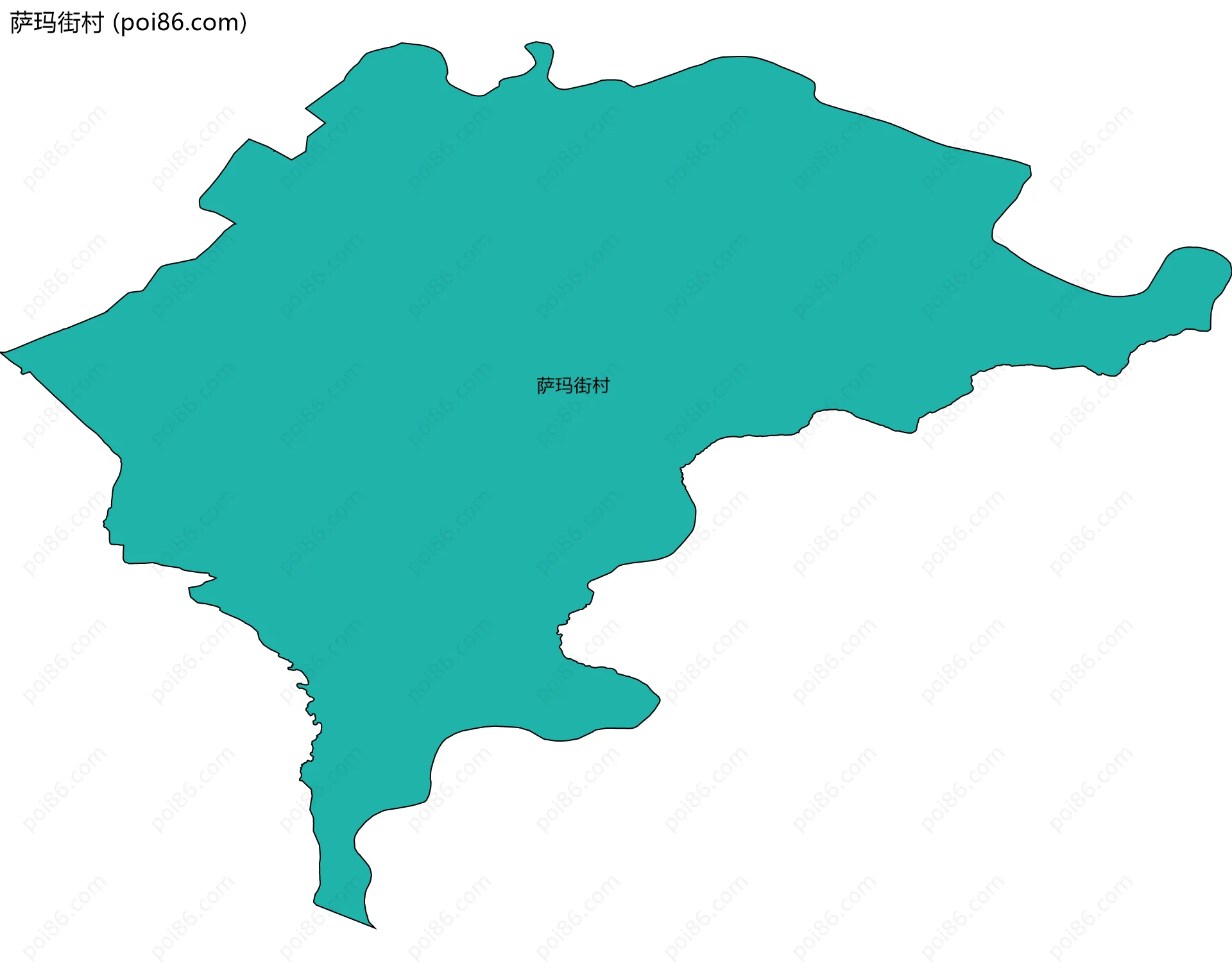 萨玛街村边界地图