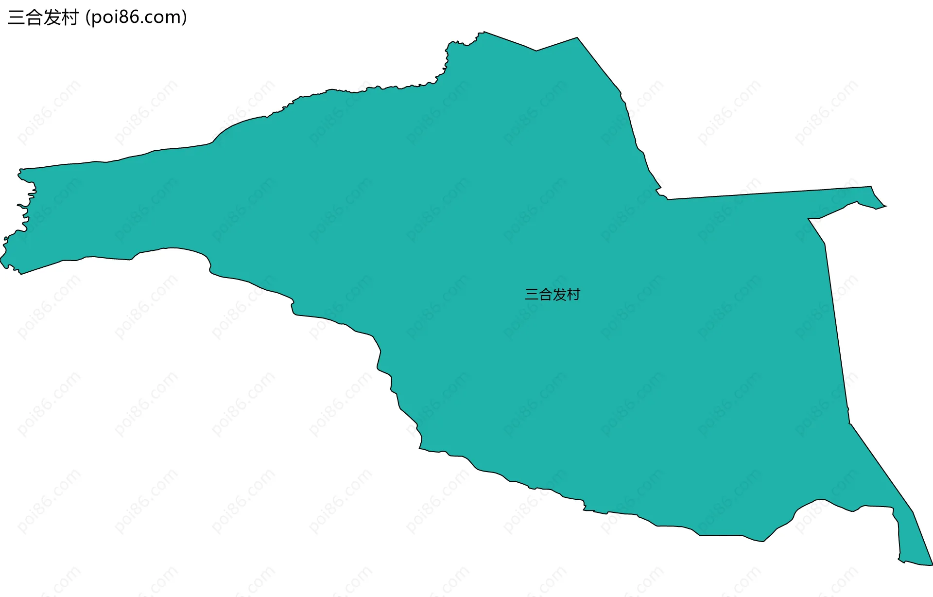 三合发村边界地图