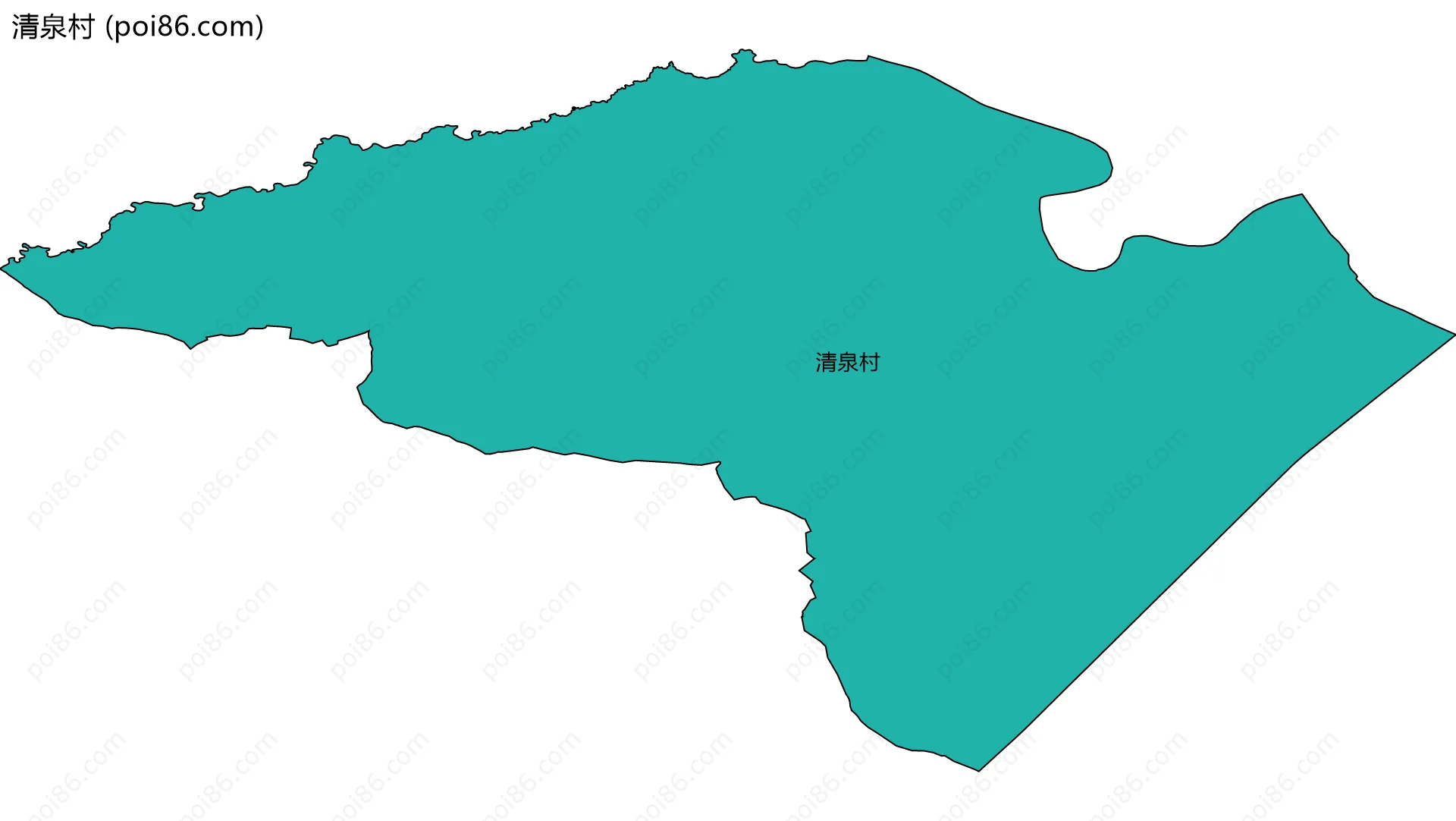 清泉村边界地图