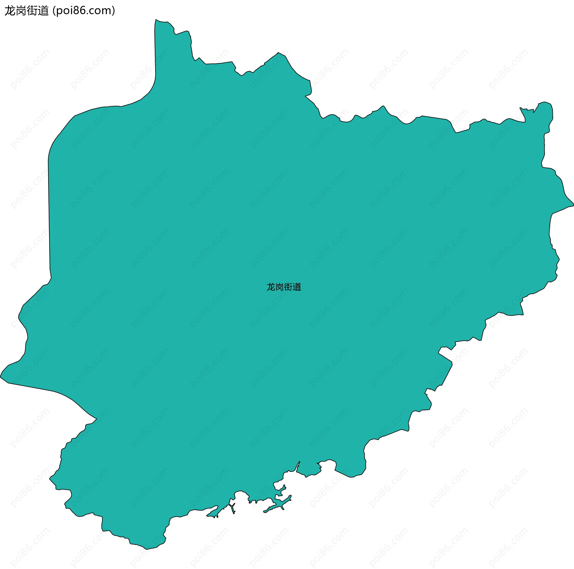 龙岗街道边界地图