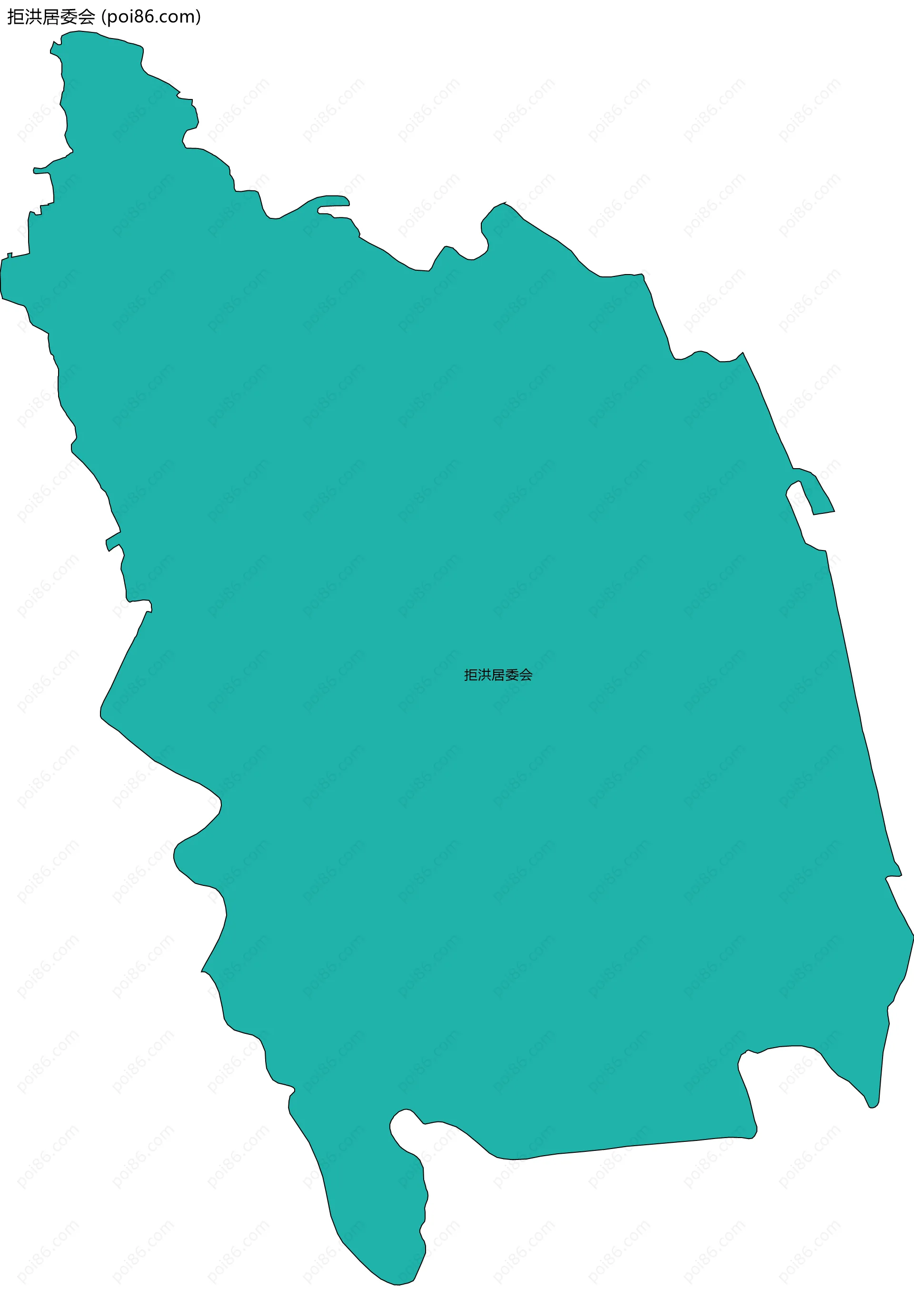 拒洪居委会边界地图