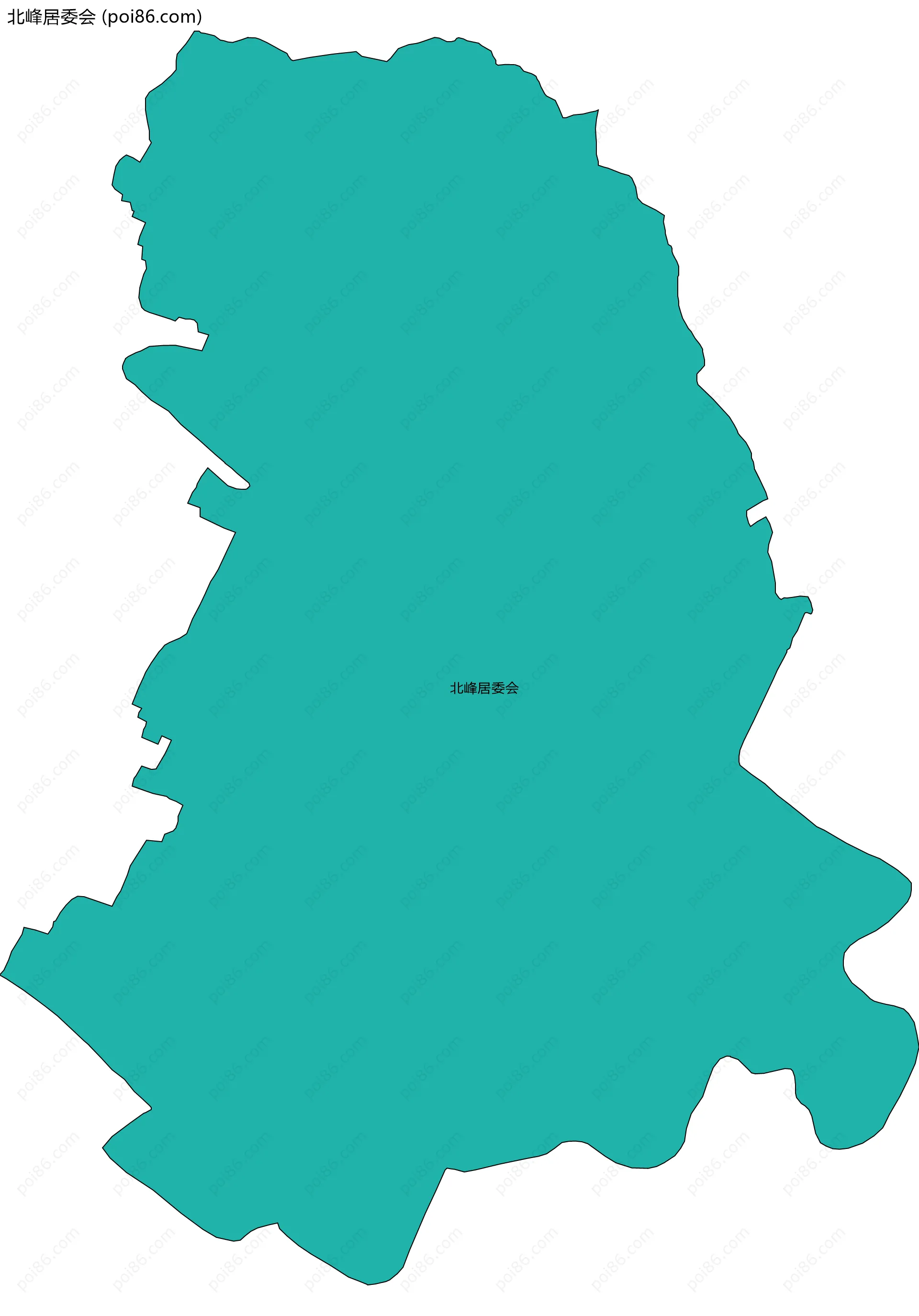 北峰居委会边界地图