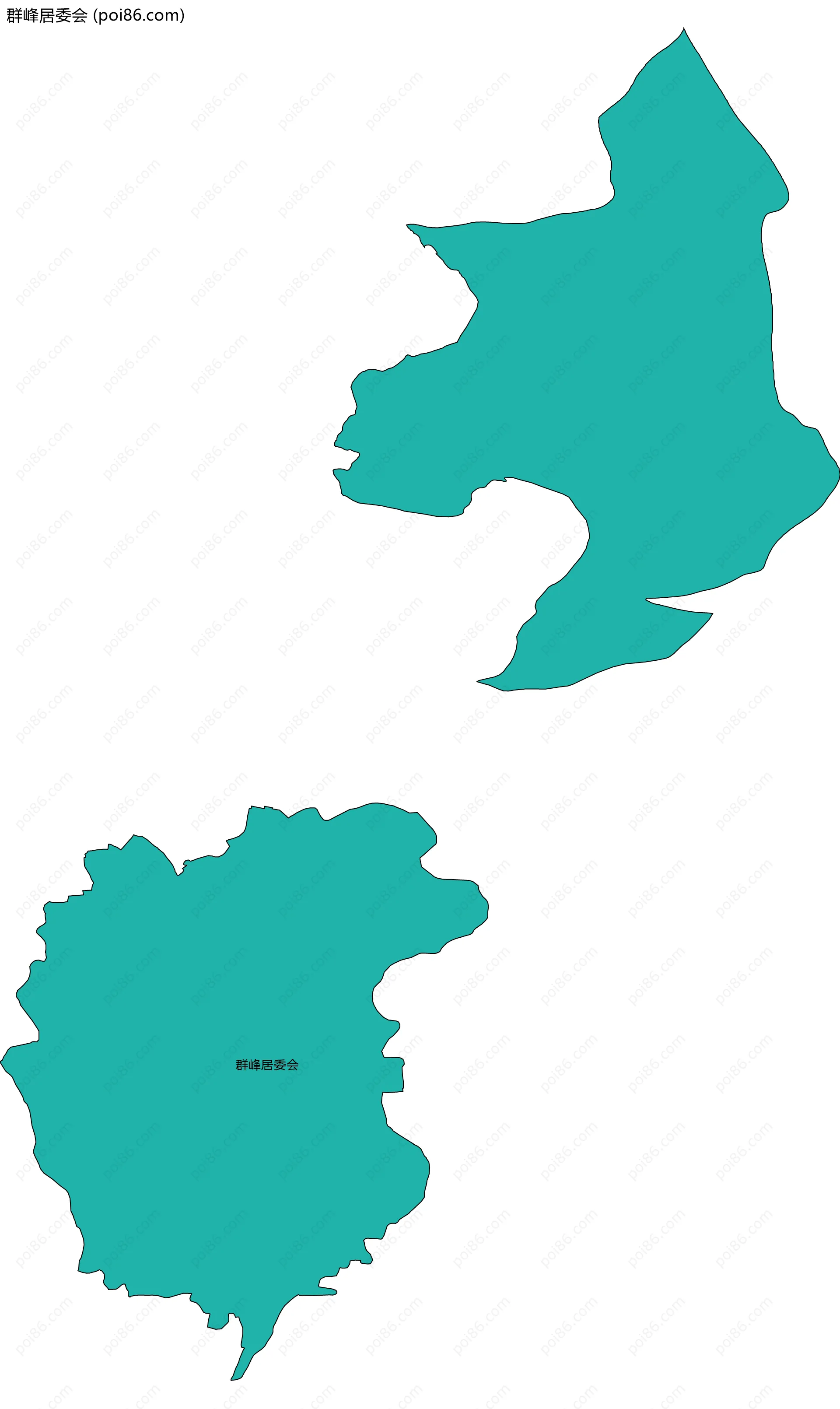 群峰居委会边界地图