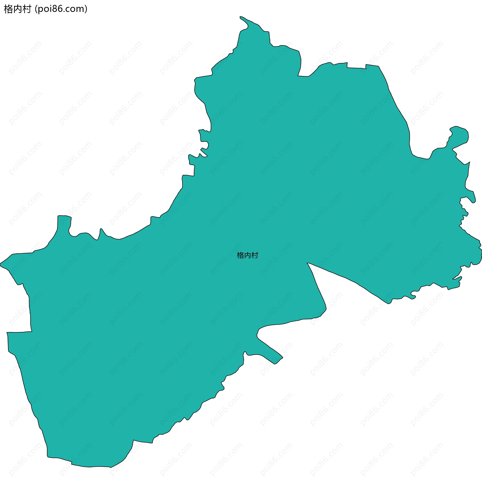 格内村边界地图