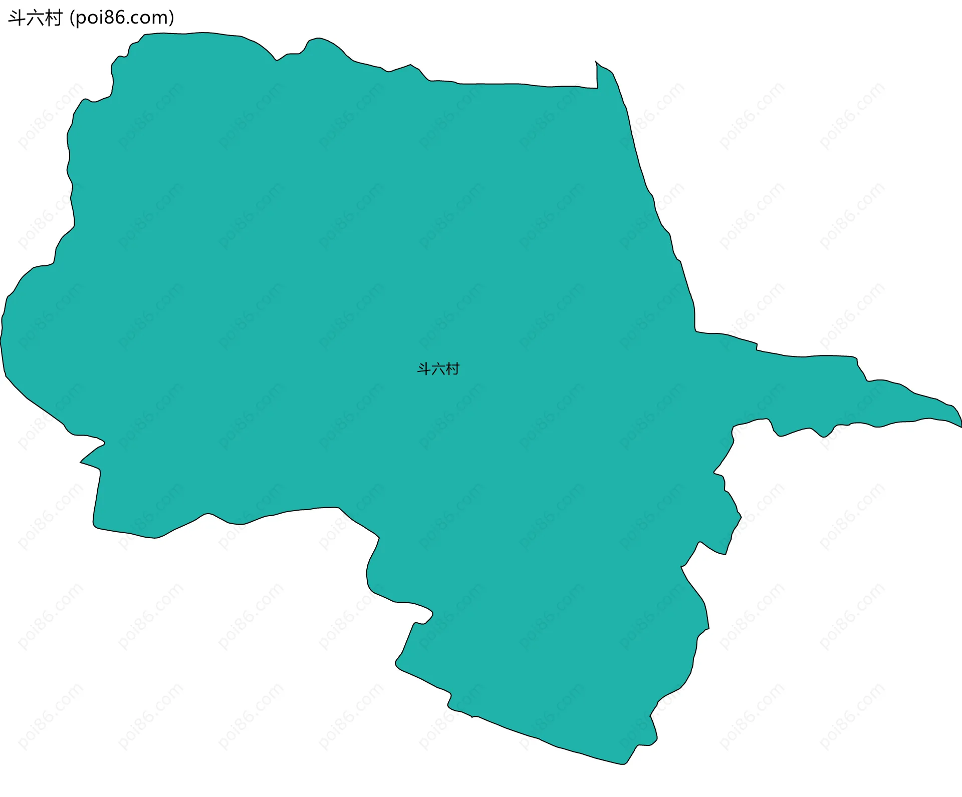 斗六村边界地图