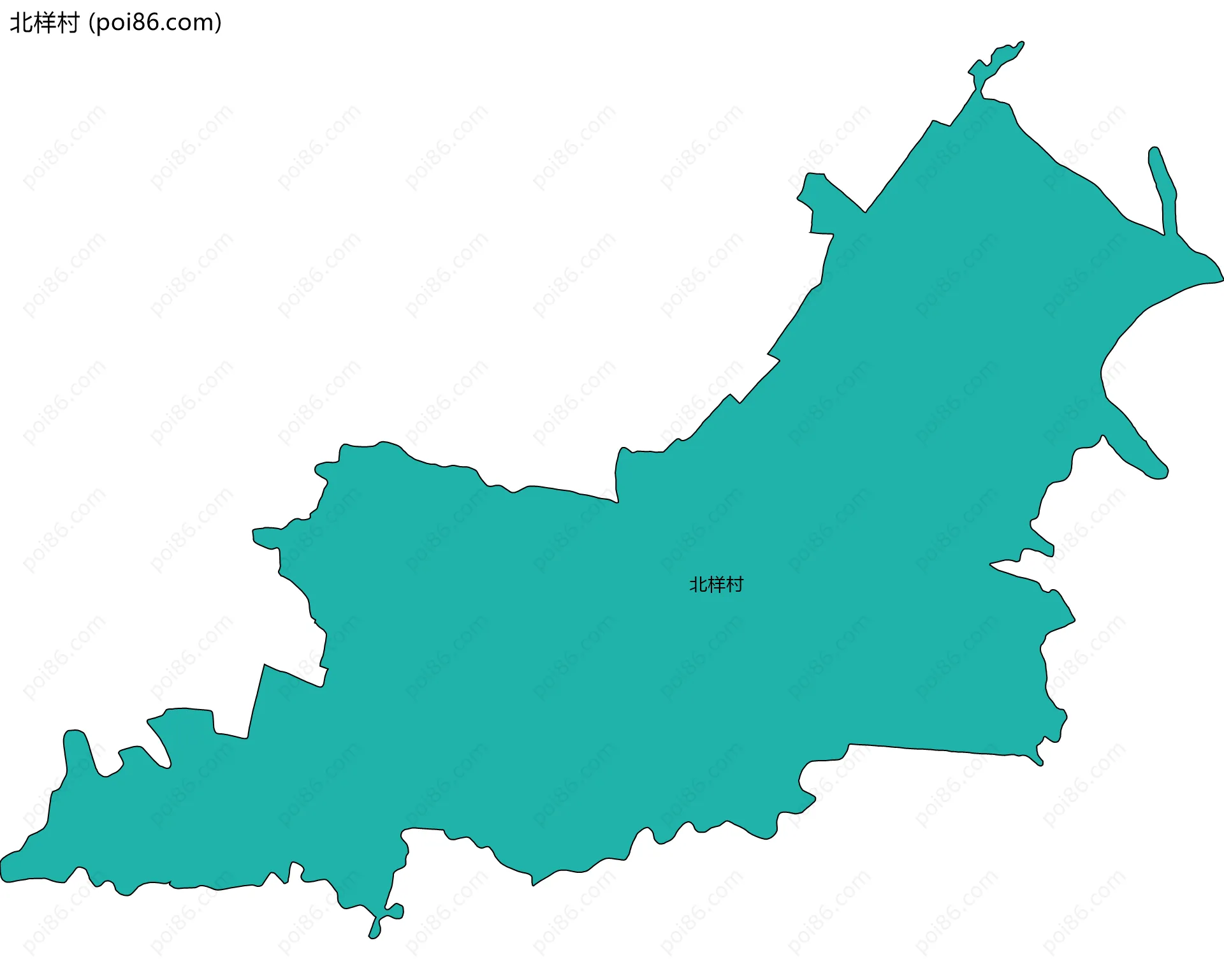 北样村边界地图