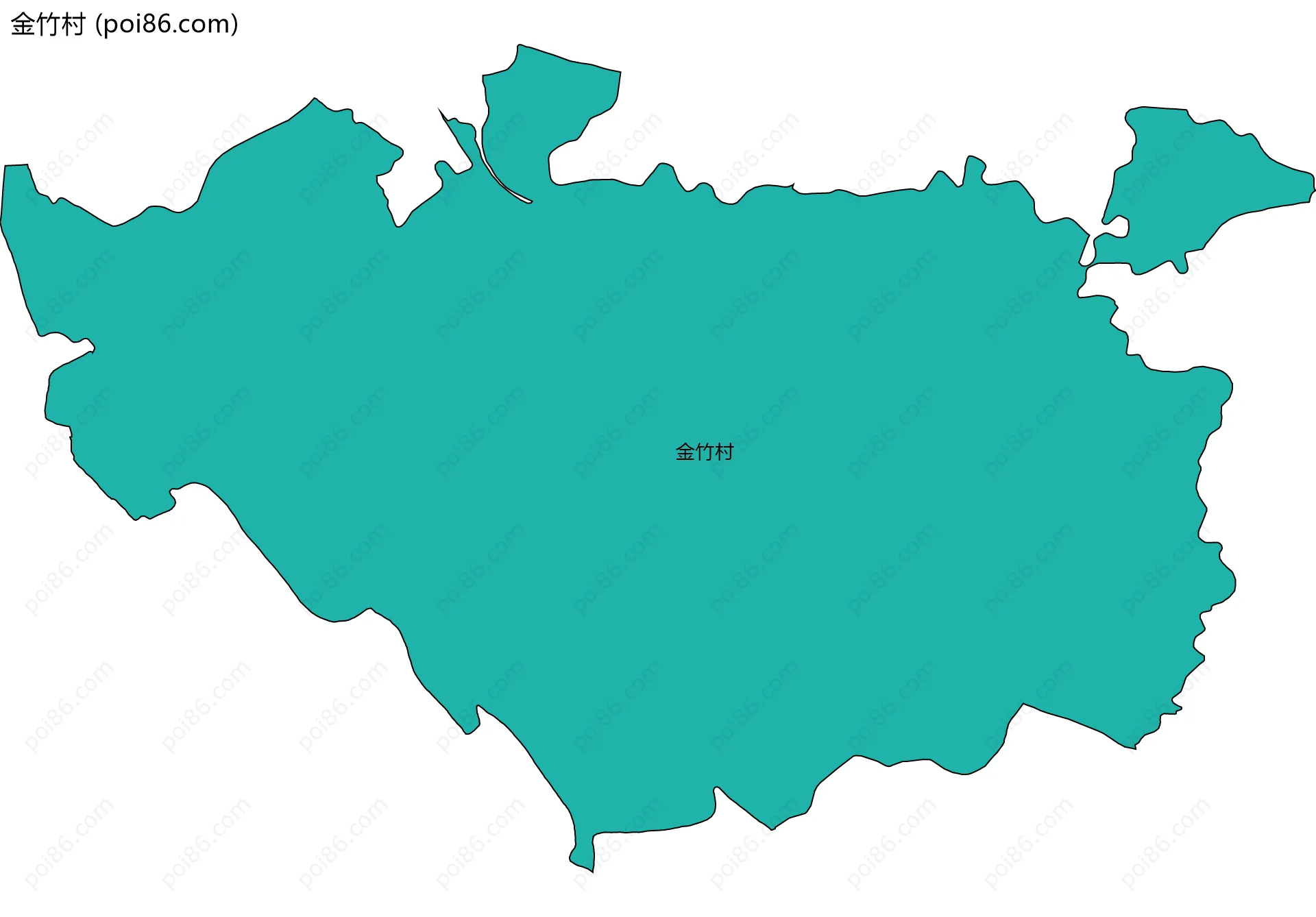 金竹村边界地图