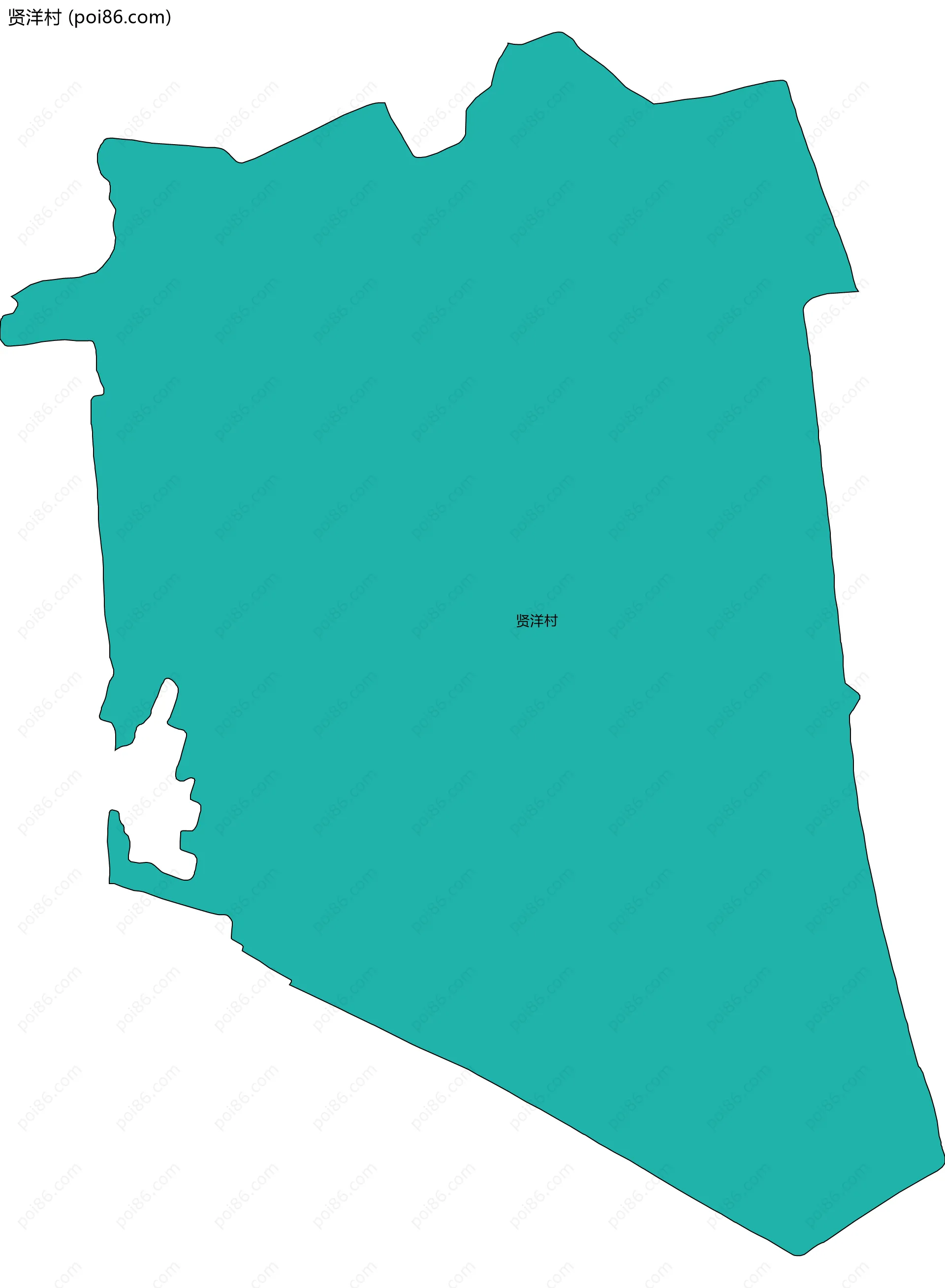 贤洋村边界地图