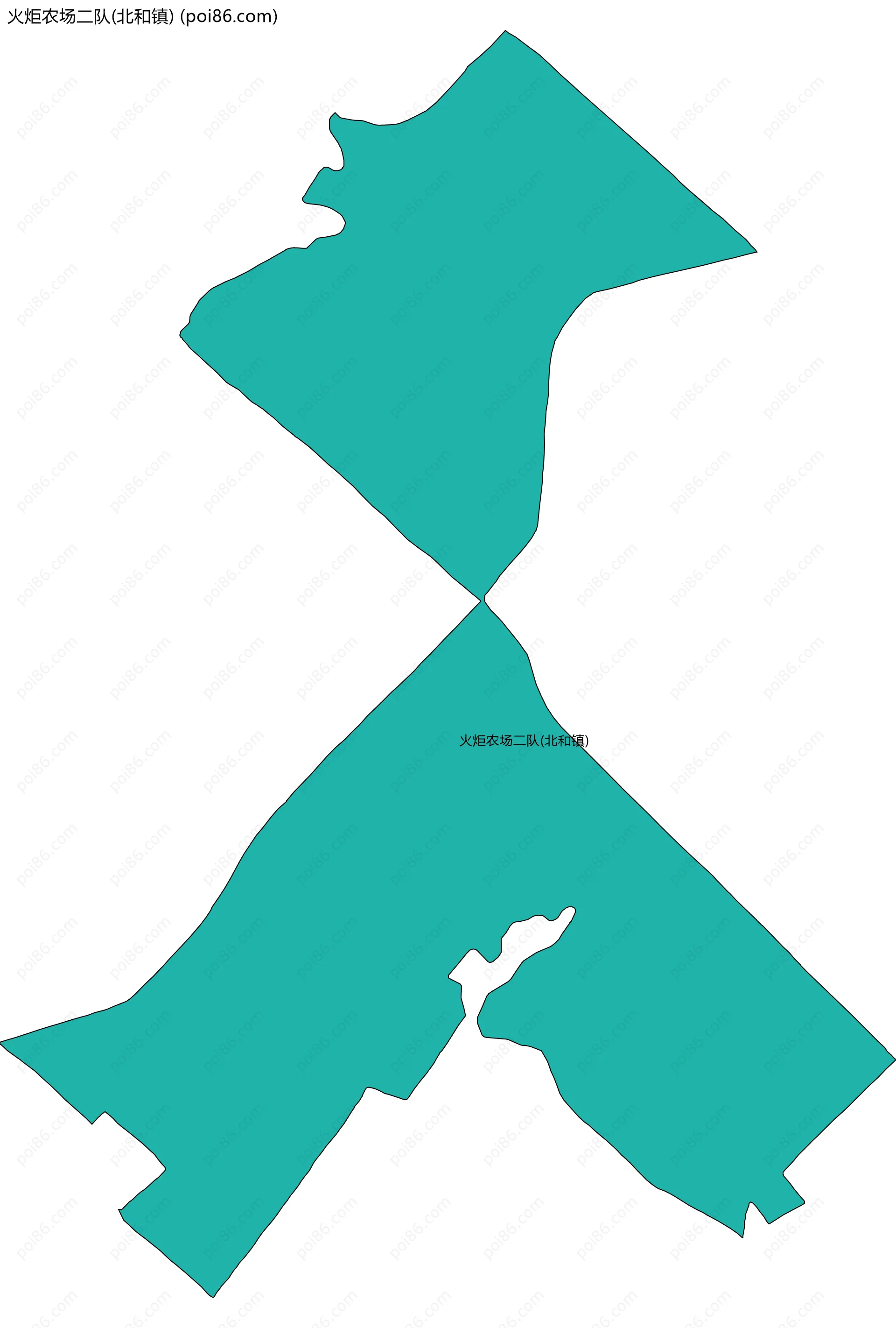 火炬农场二队(北和镇)边界地图