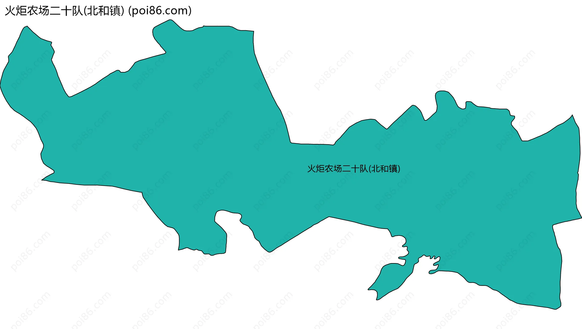 火炬农场二十队(北和镇)边界地图
