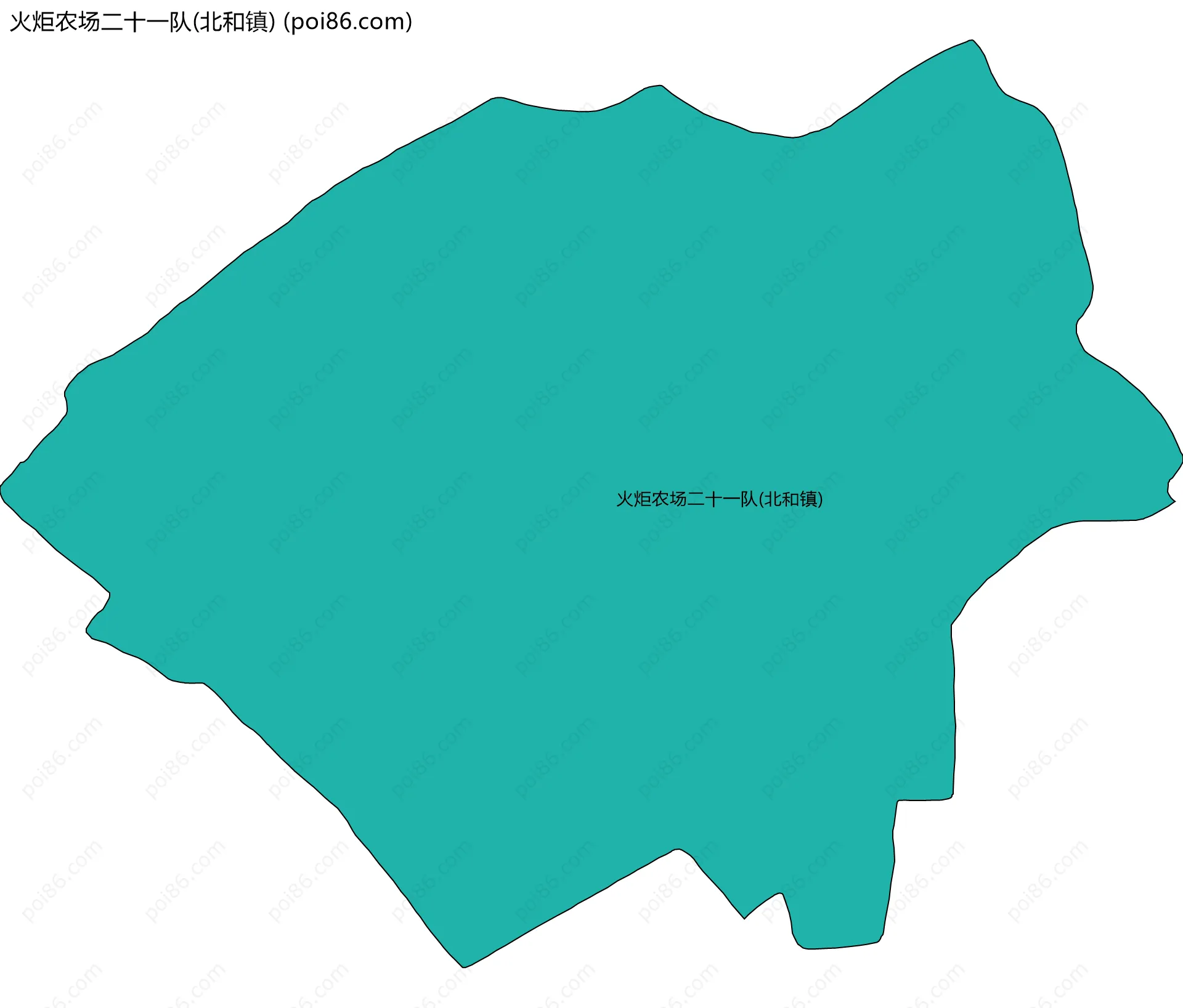 火炬农场二十一队(北和镇)边界地图
