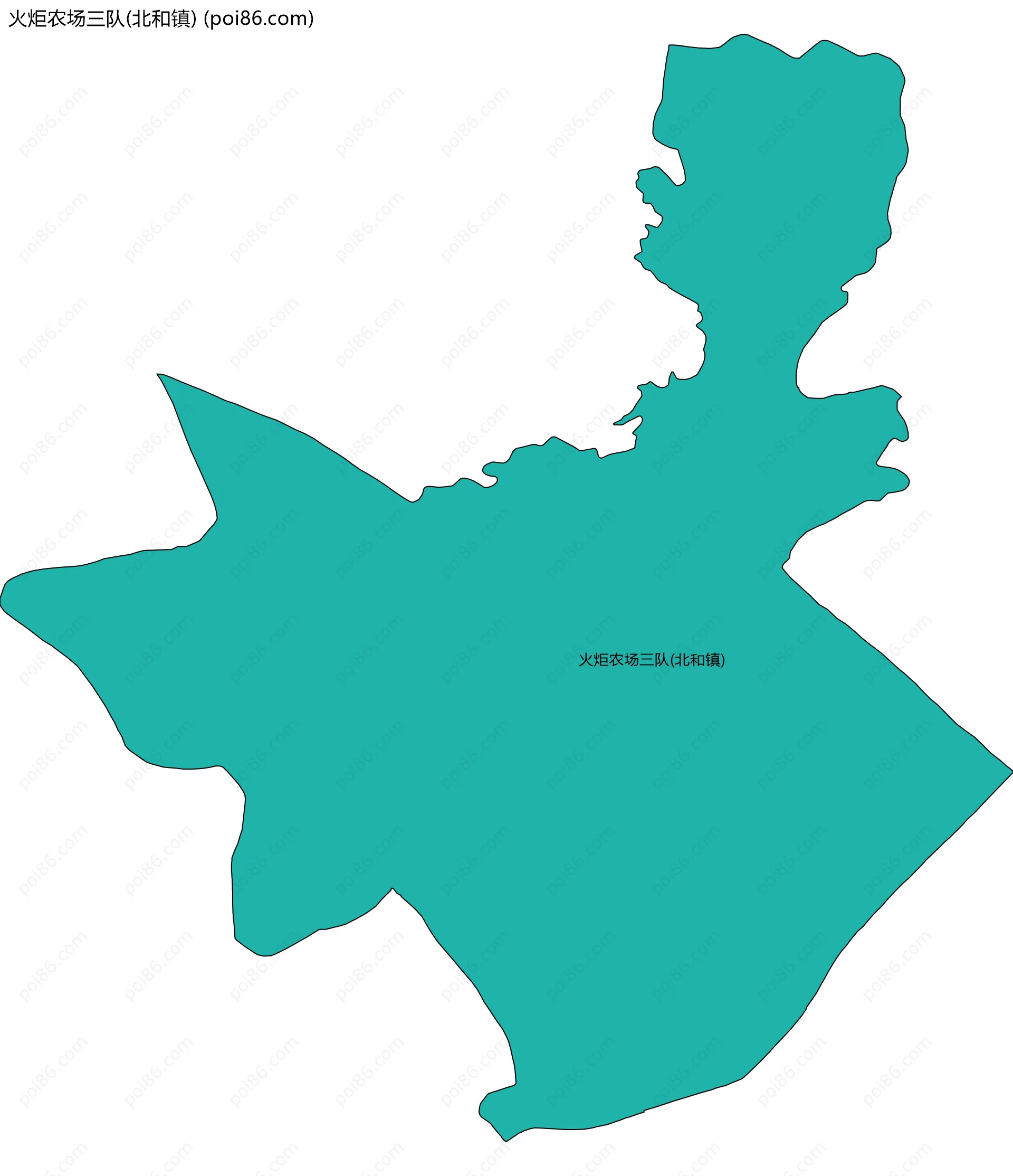 火炬农场三队(北和镇)边界地图