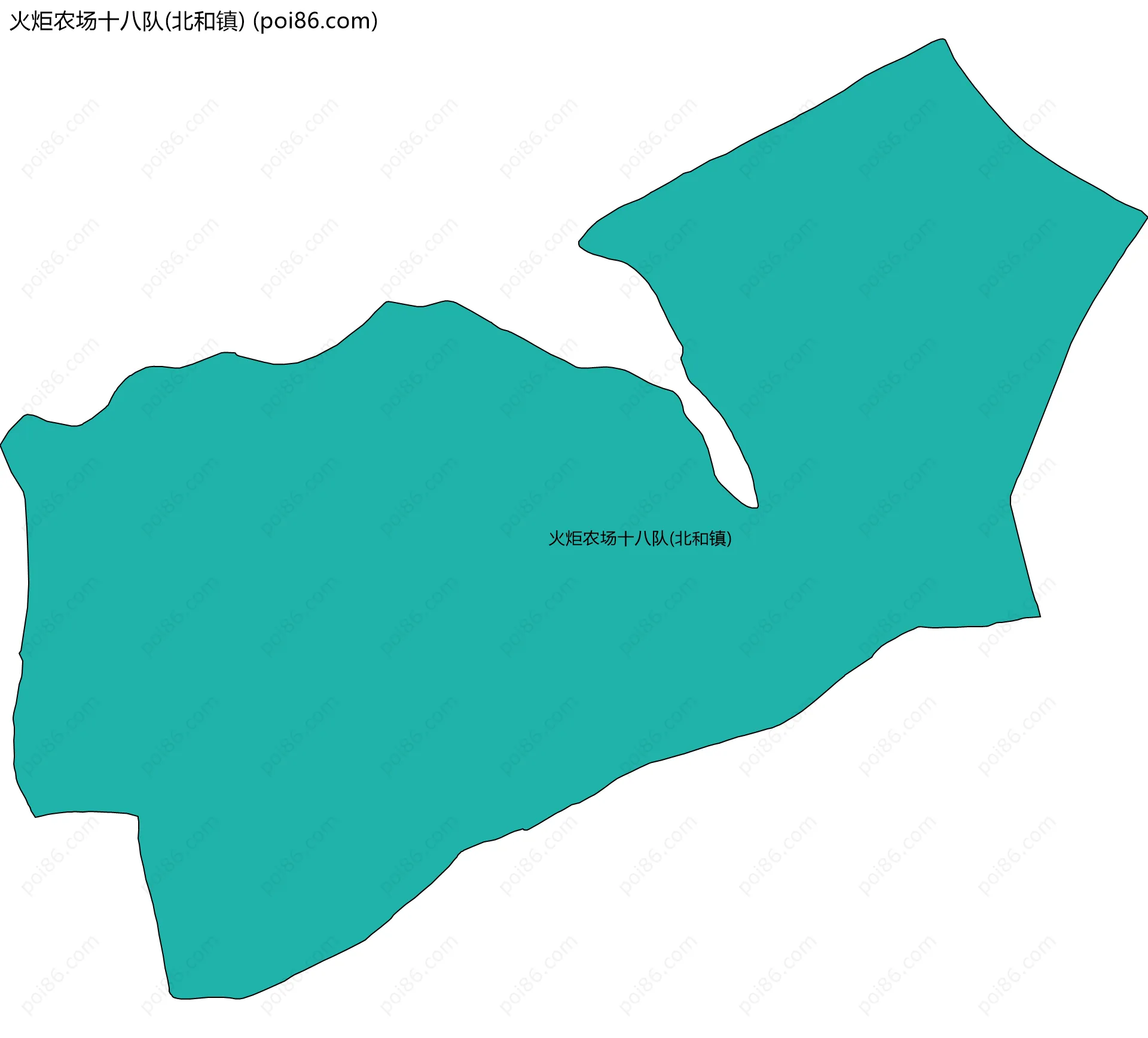 火炬农场十八队(北和镇)边界地图