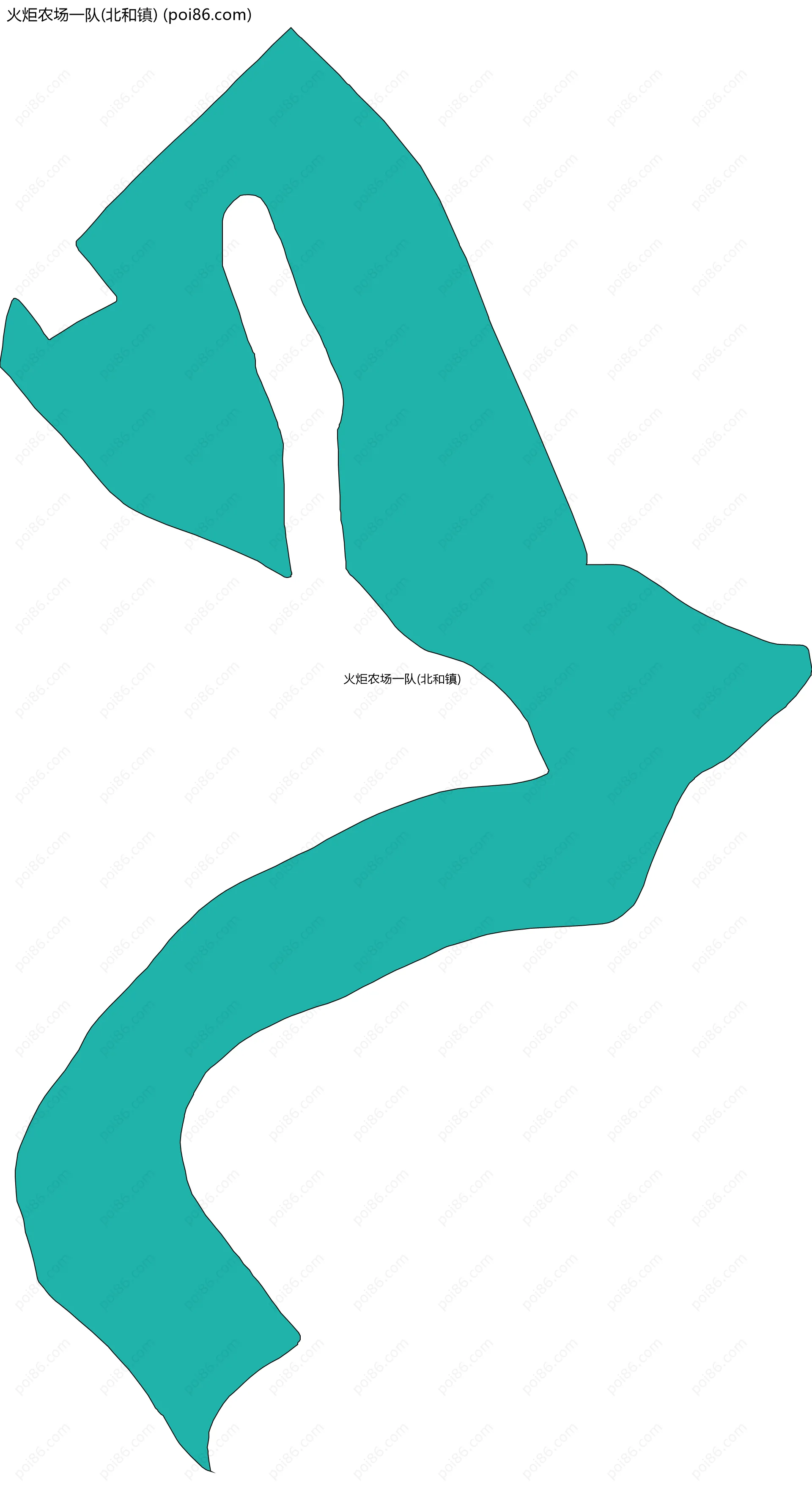 火炬农场一队(北和镇)边界地图