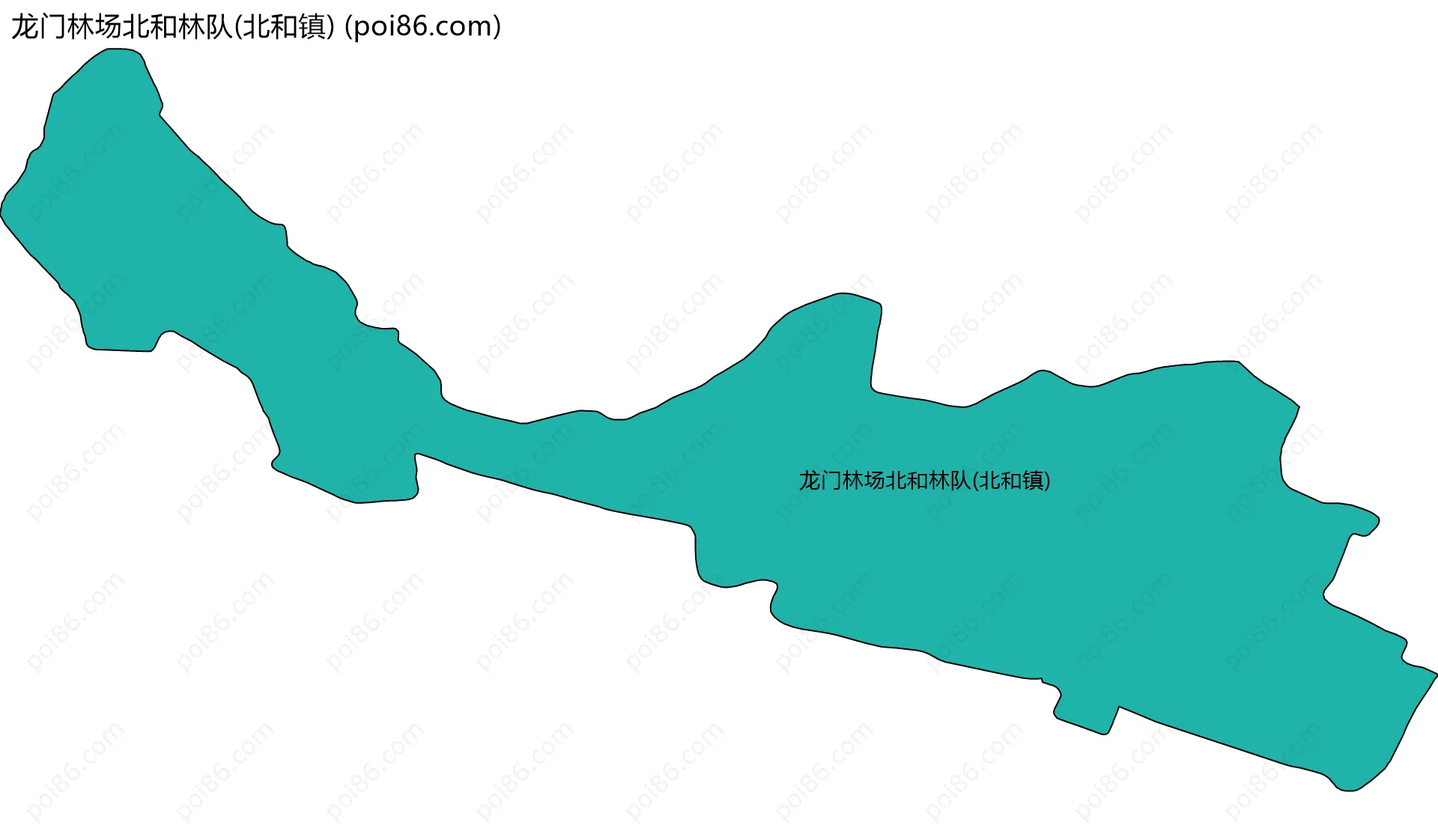龙门林场北和林队(北和镇)边界地图