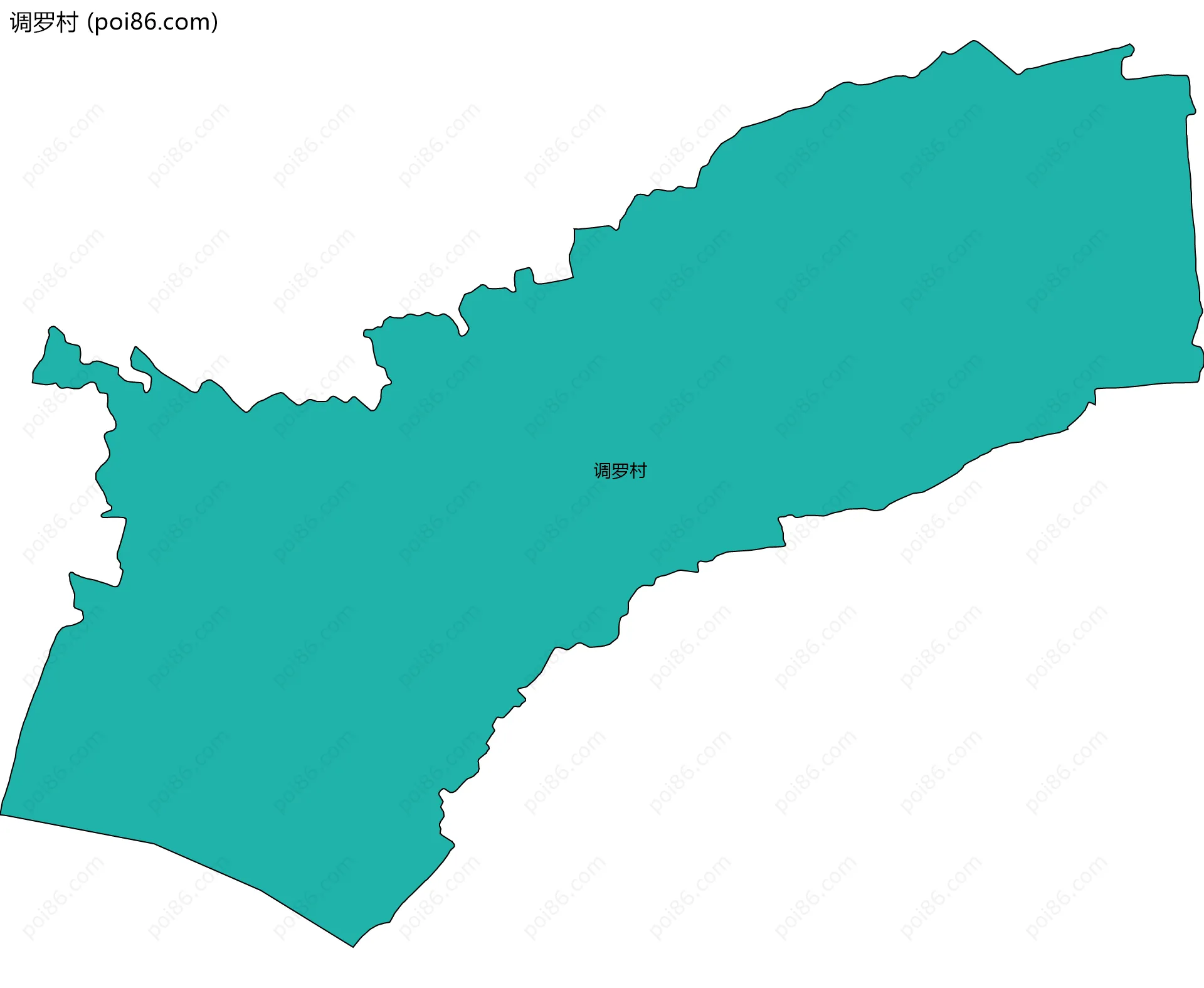 调罗村边界地图