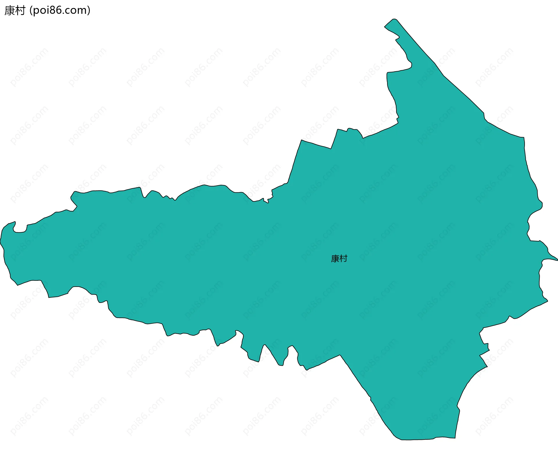 康村边界地图