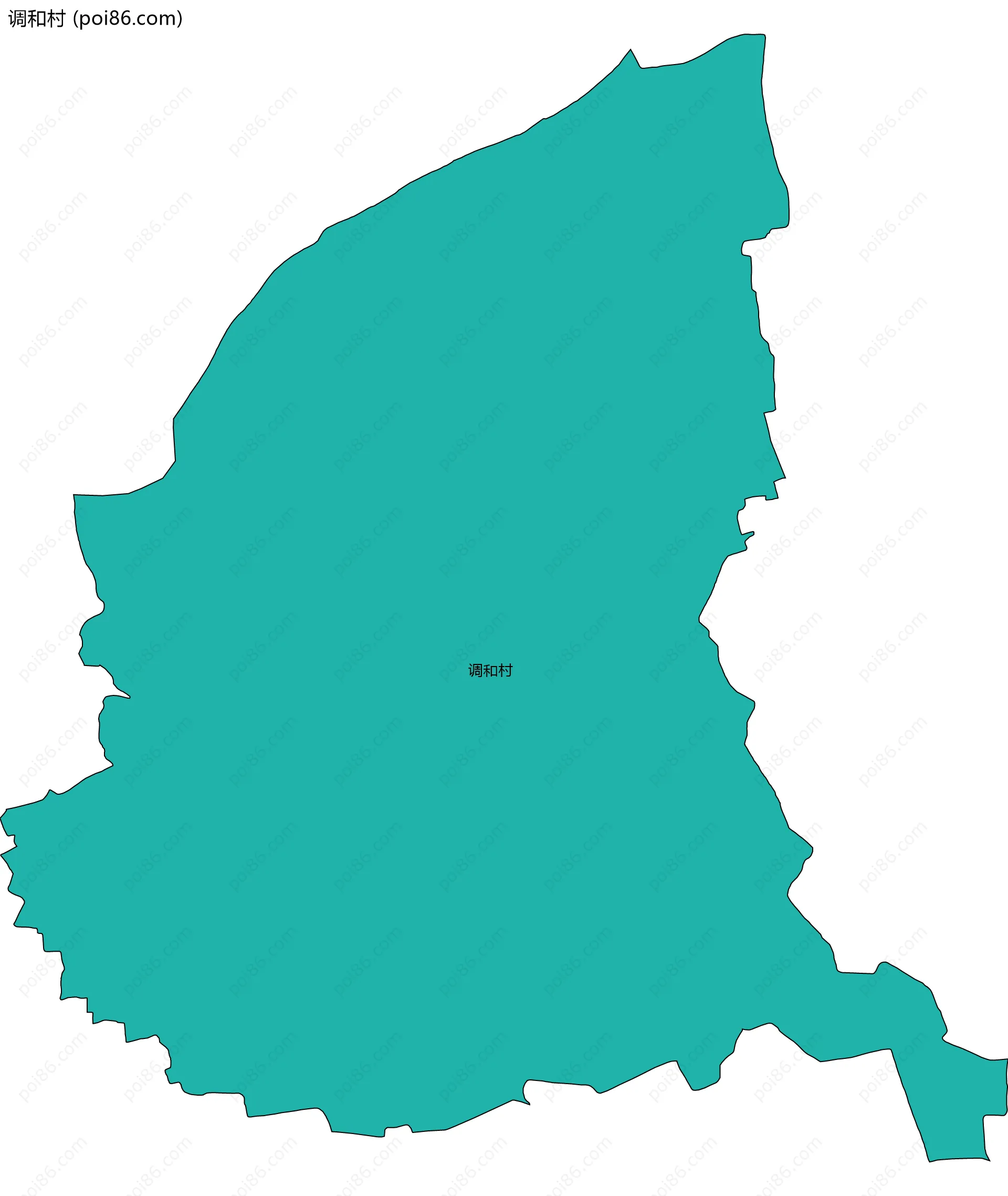 调和村边界地图