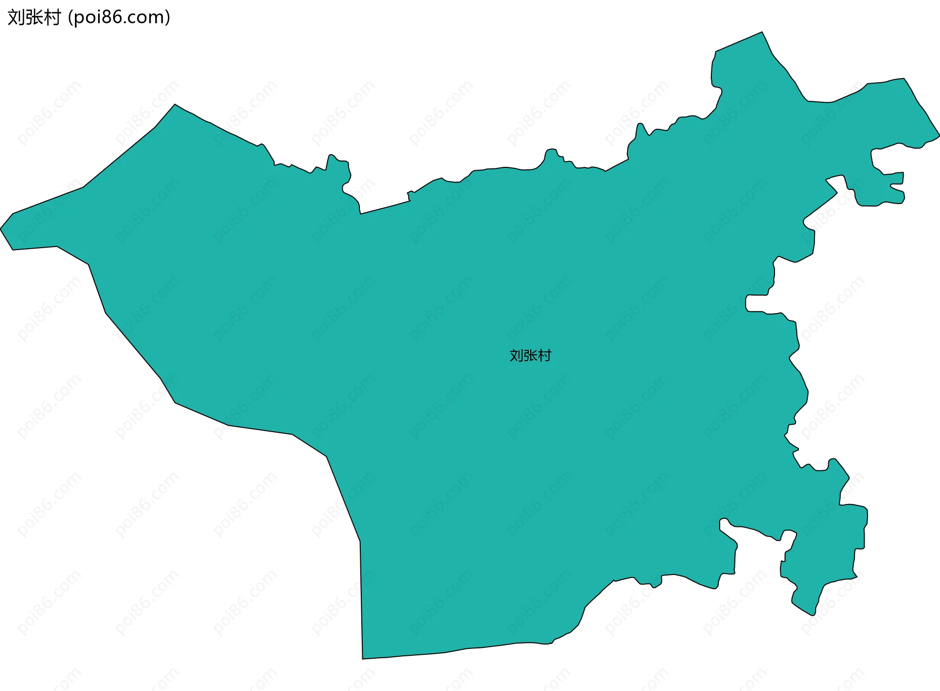 刘张村边界地图