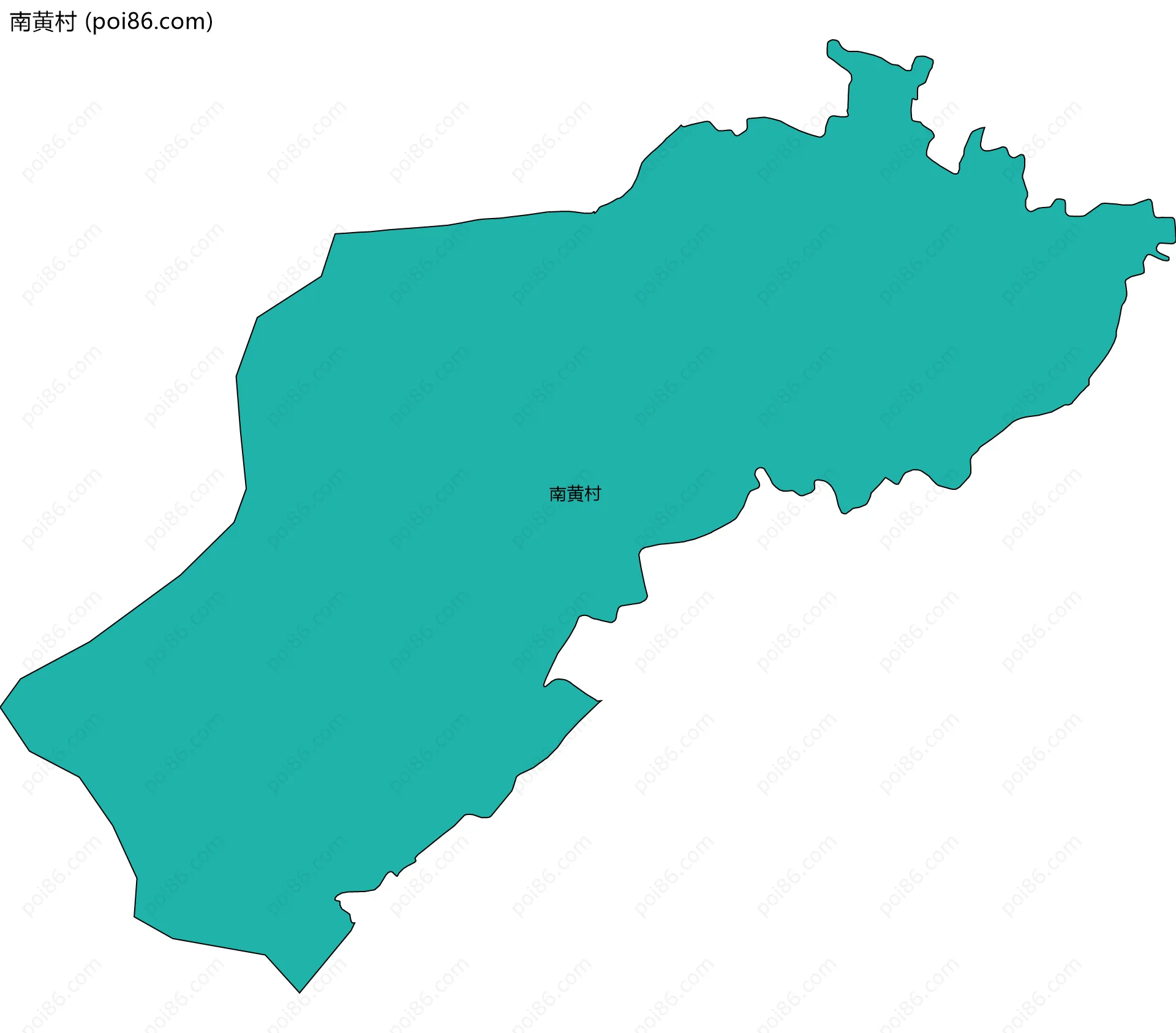 南黄村边界地图