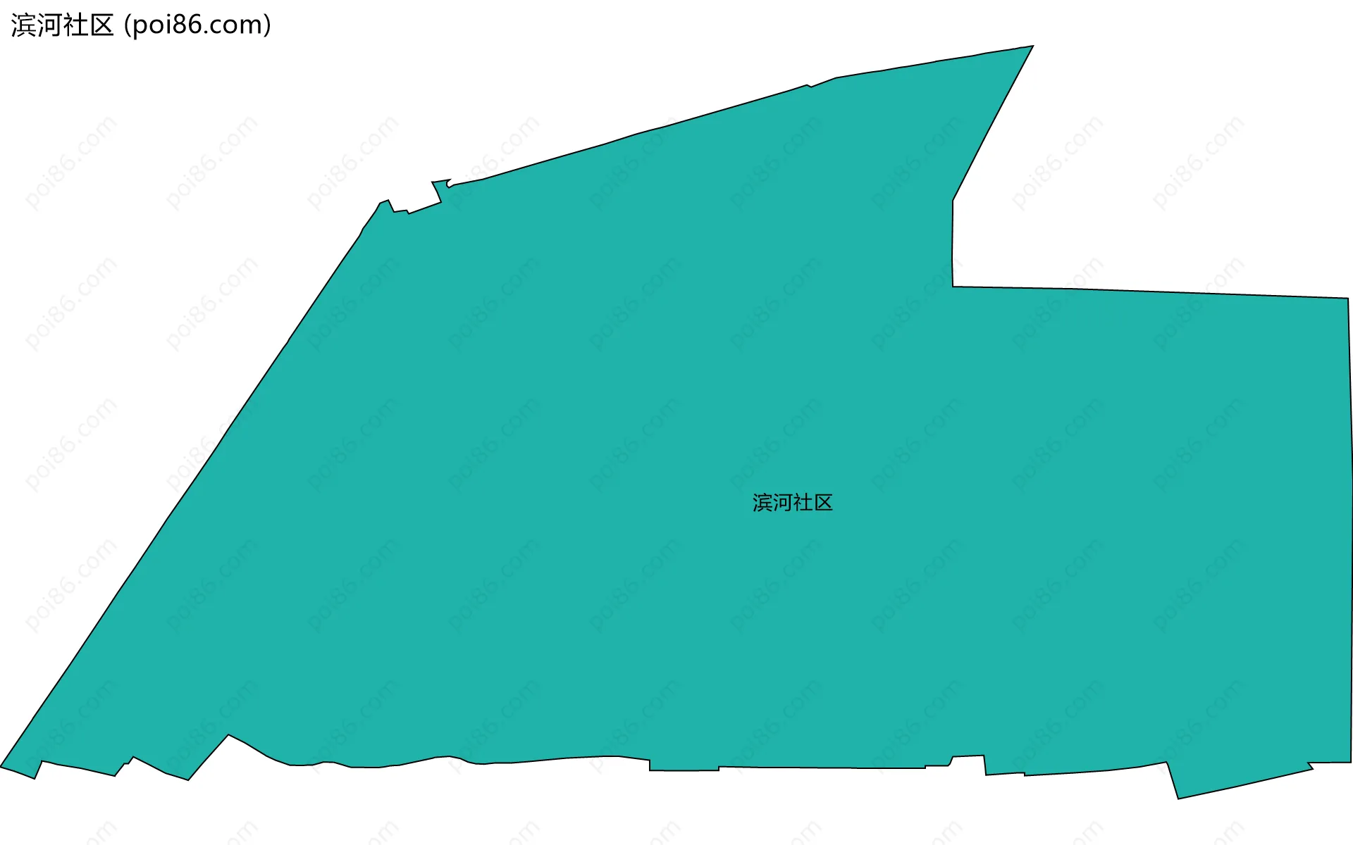 滨河社区边界地图