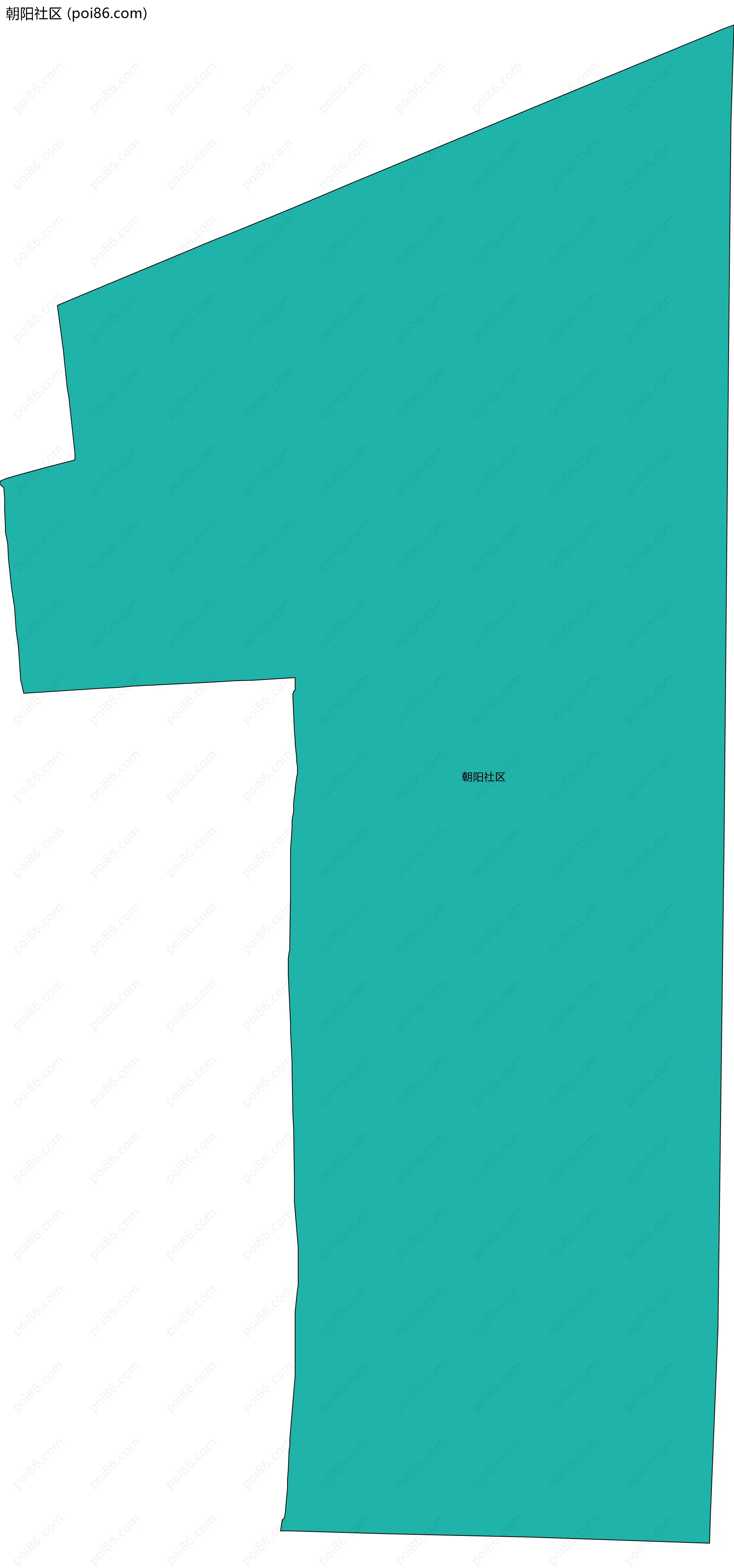 朝阳社区边界地图