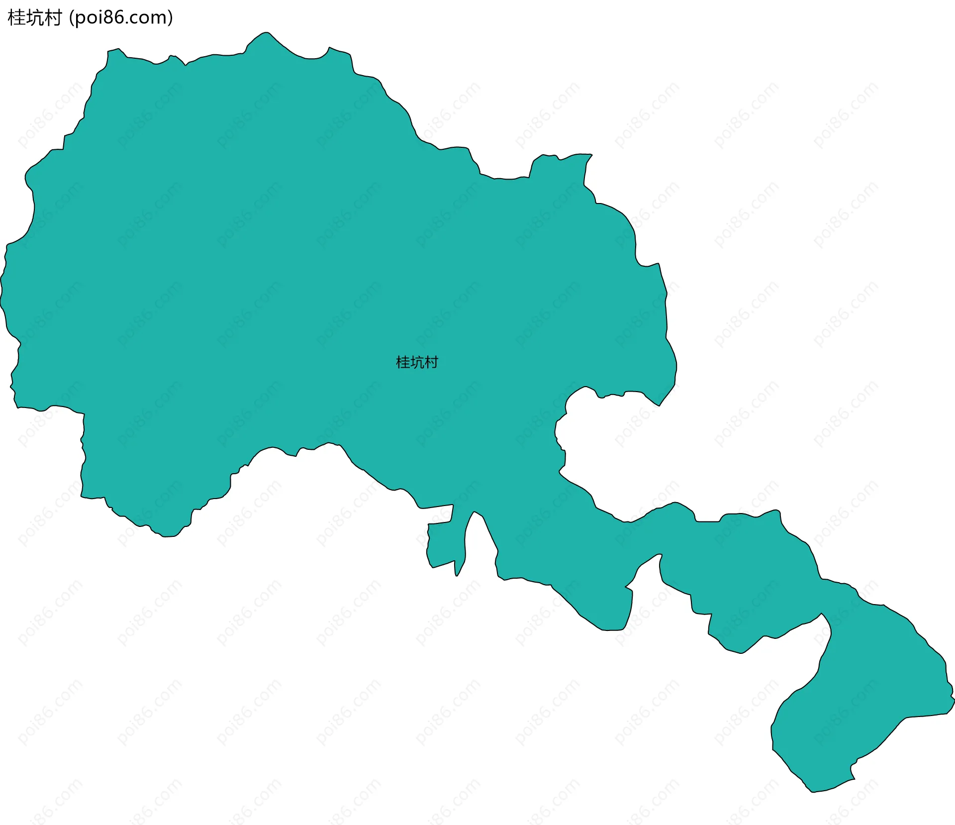 桂坑村边界地图