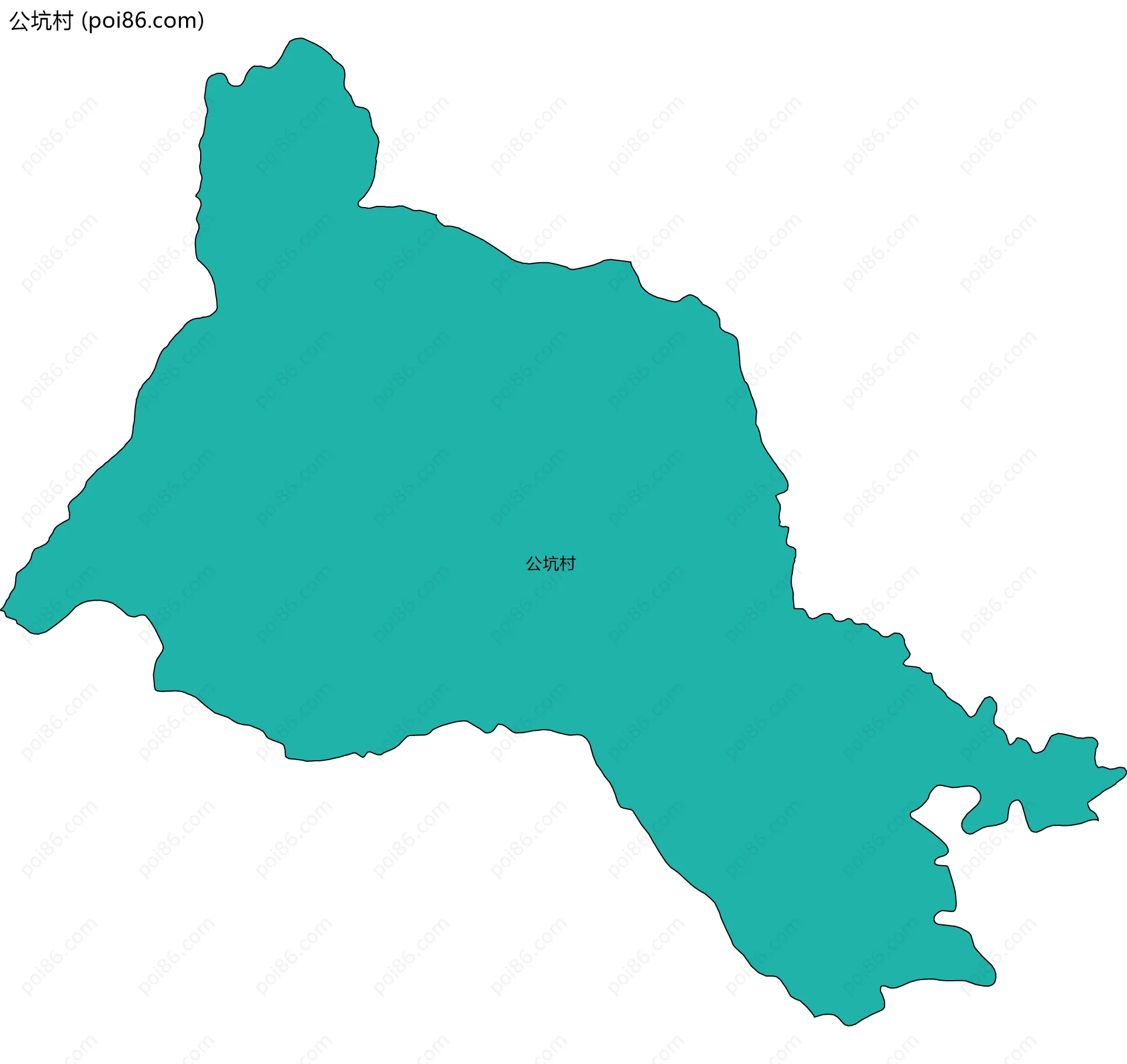 公坑村边界地图