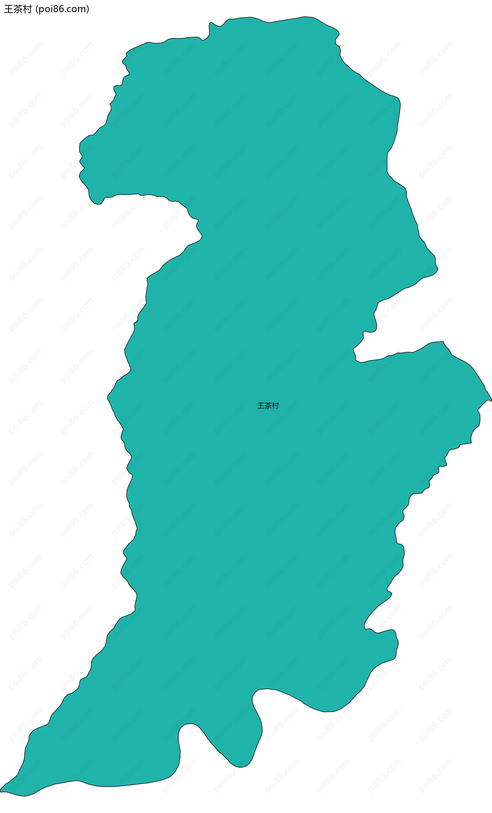 王茶村边界地图