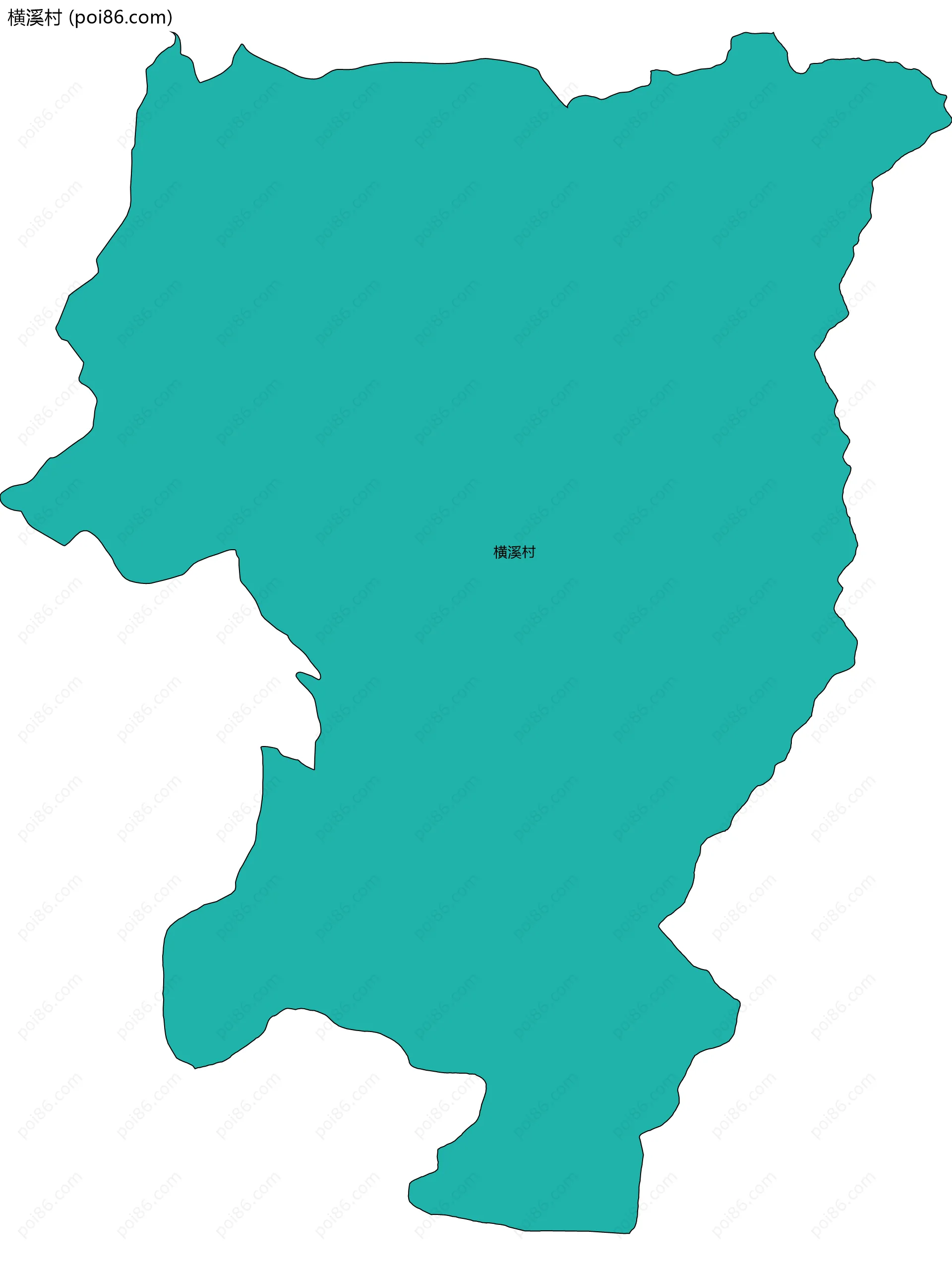 横溪村边界地图