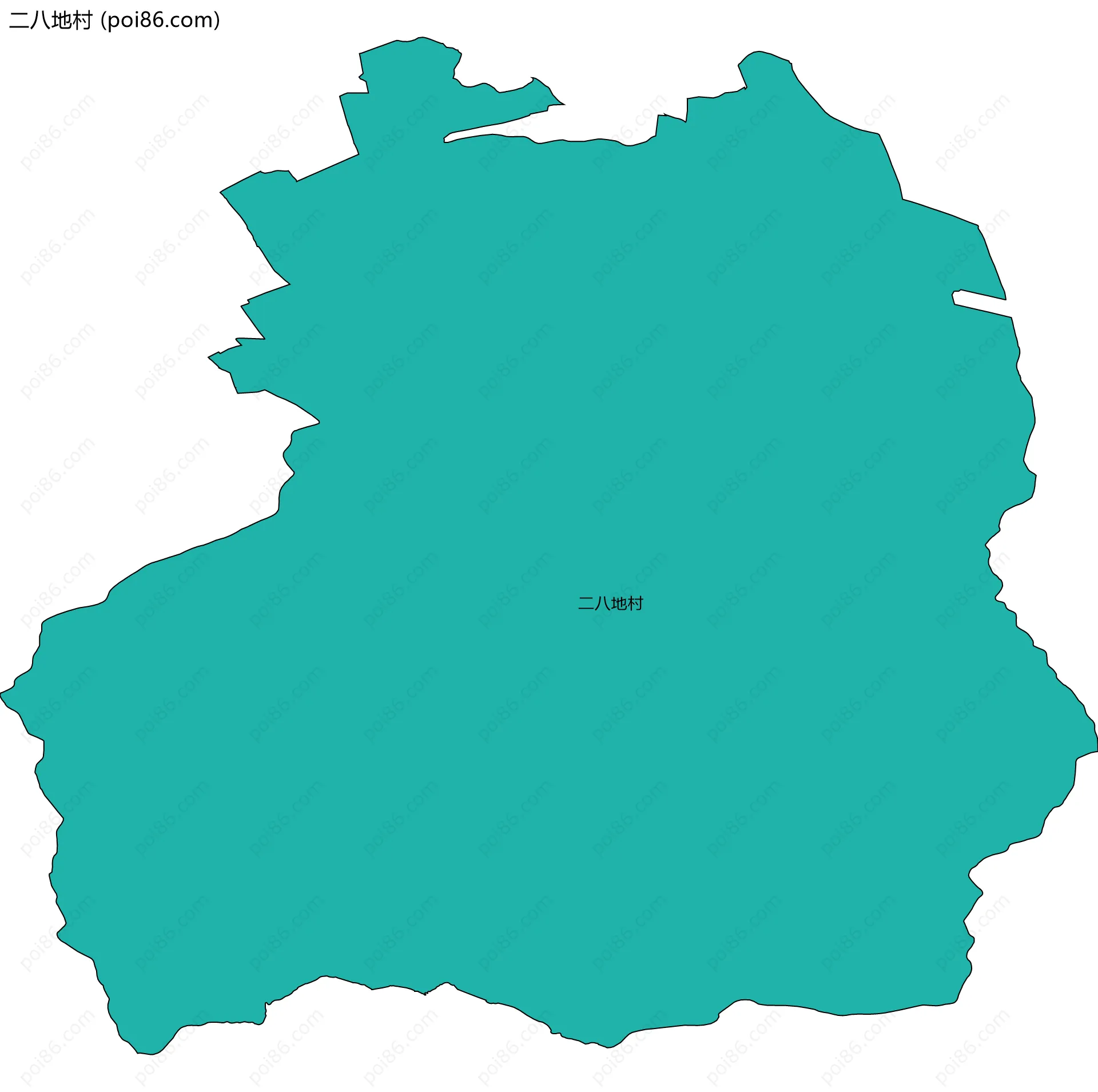 二八地村边界地图