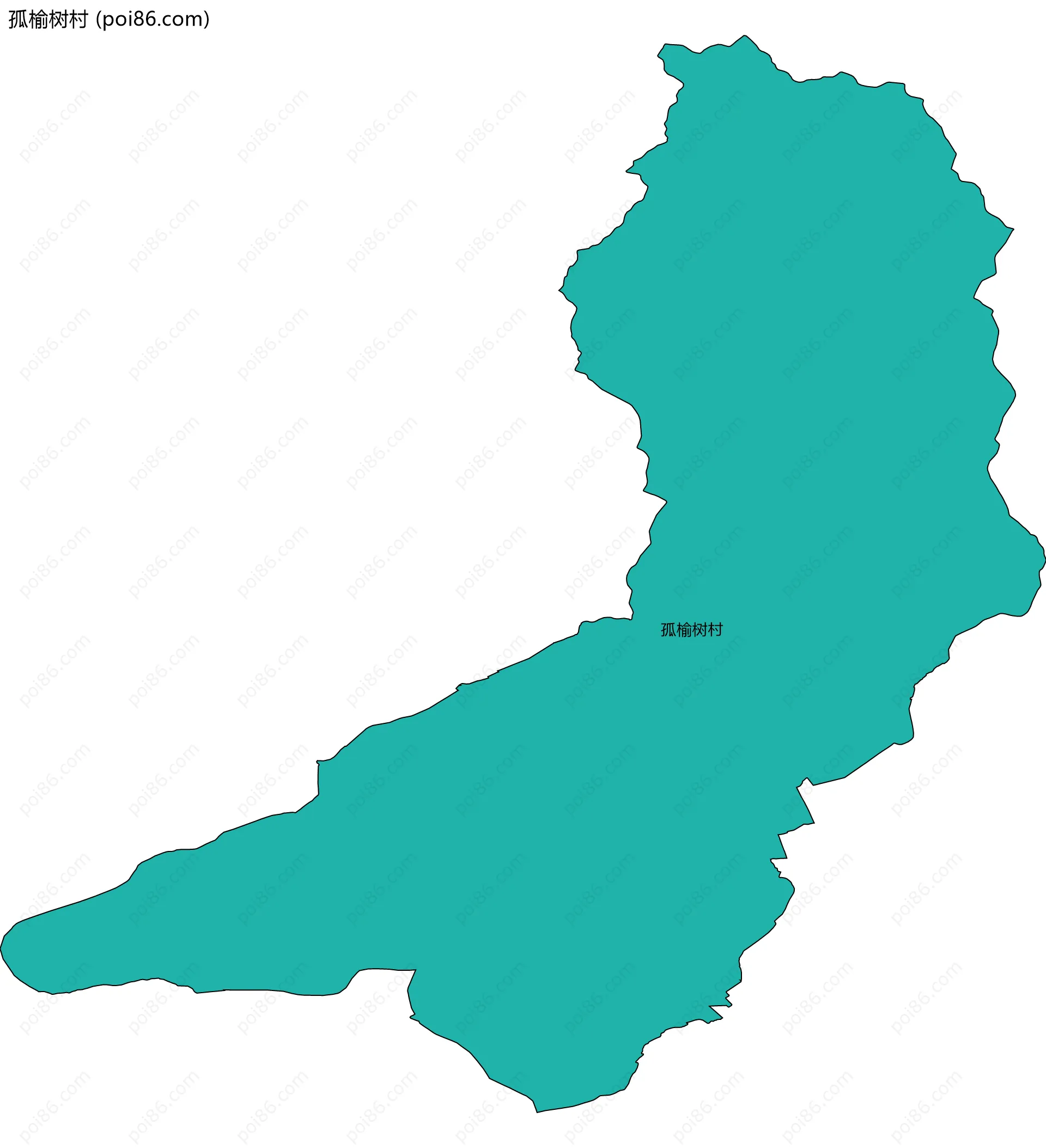 孤榆树村边界地图