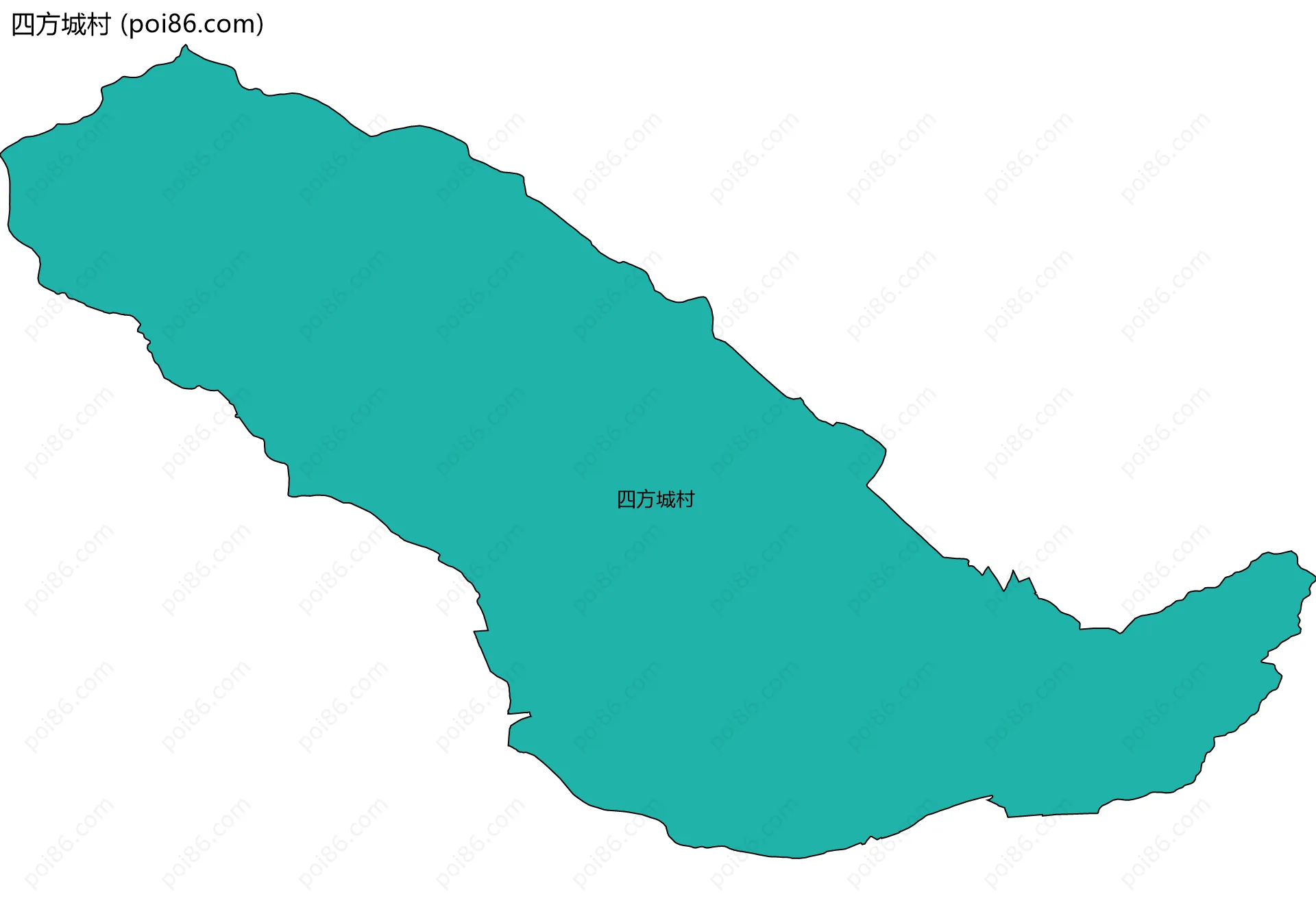 四方城村边界地图