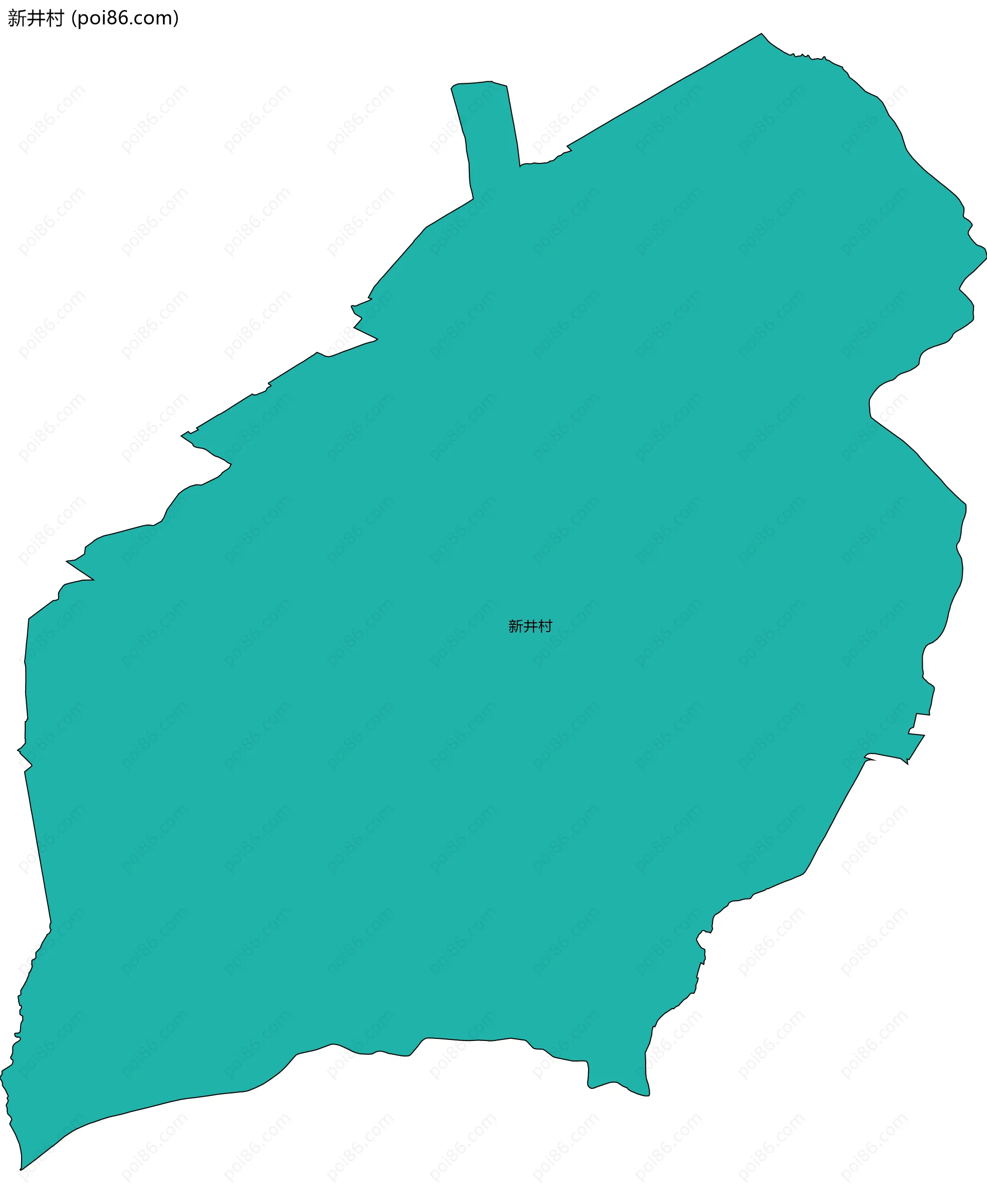 新井村边界地图