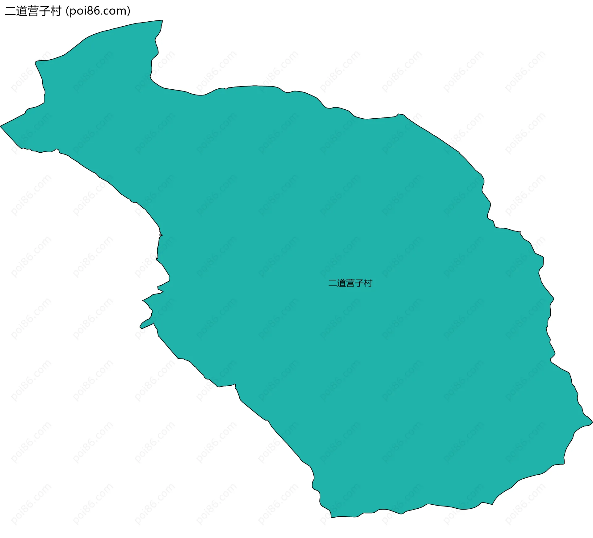 二道营子村边界地图