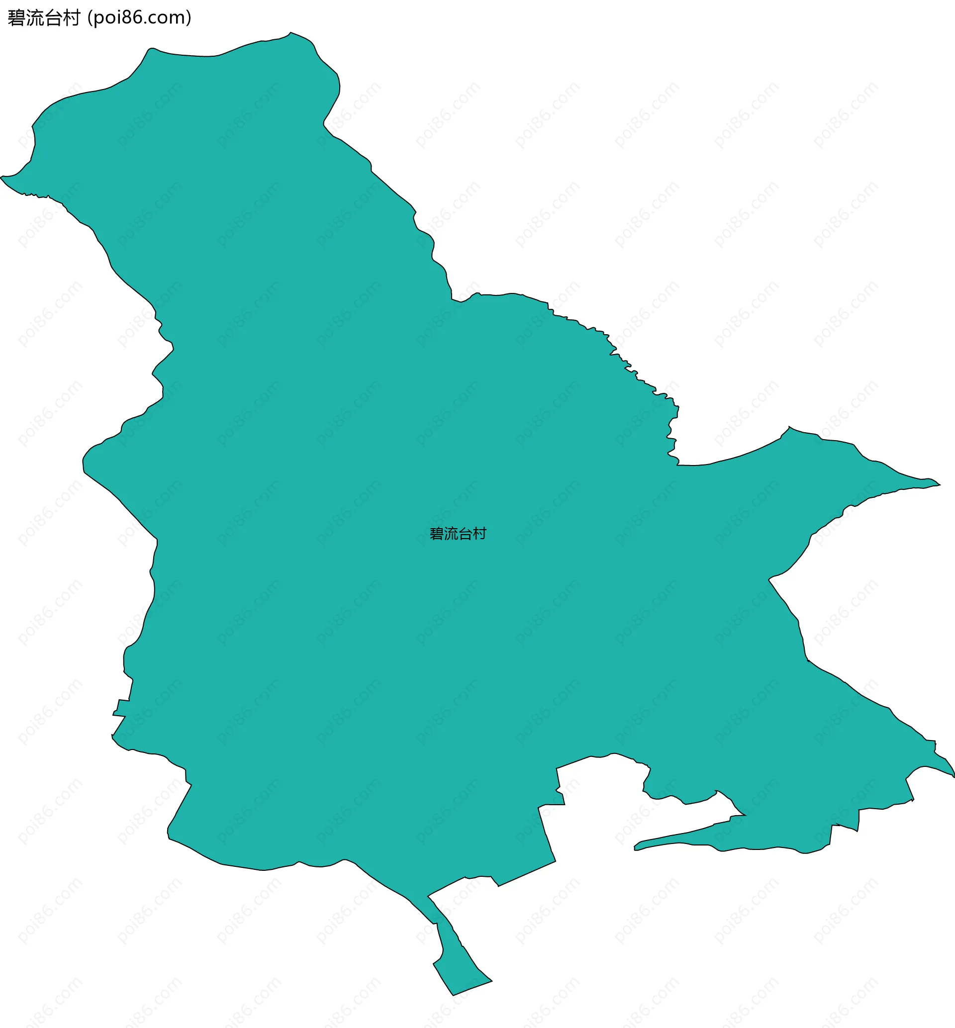 碧流台村边界地图