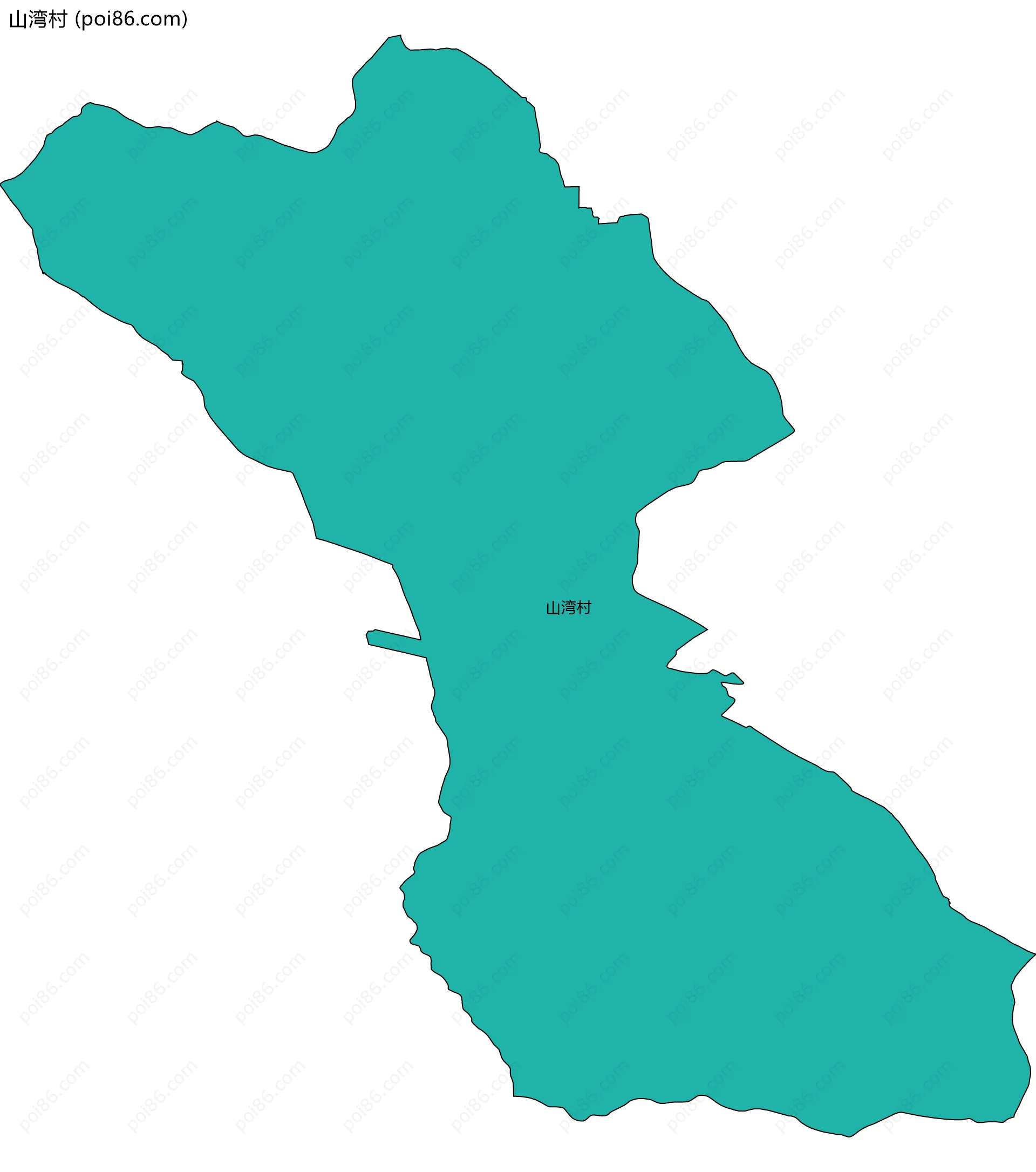 山湾村边界地图