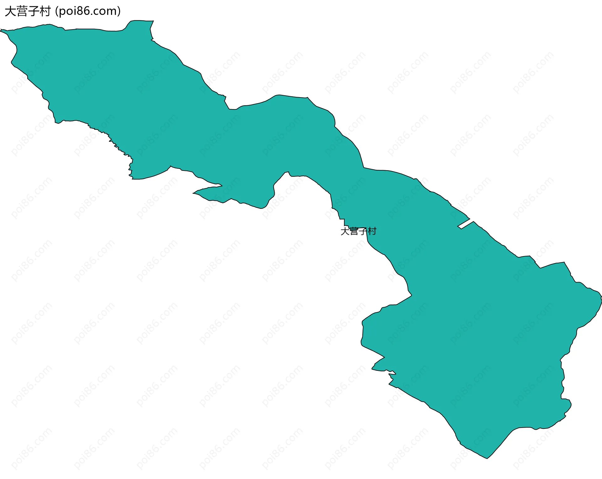 大营子村边界地图