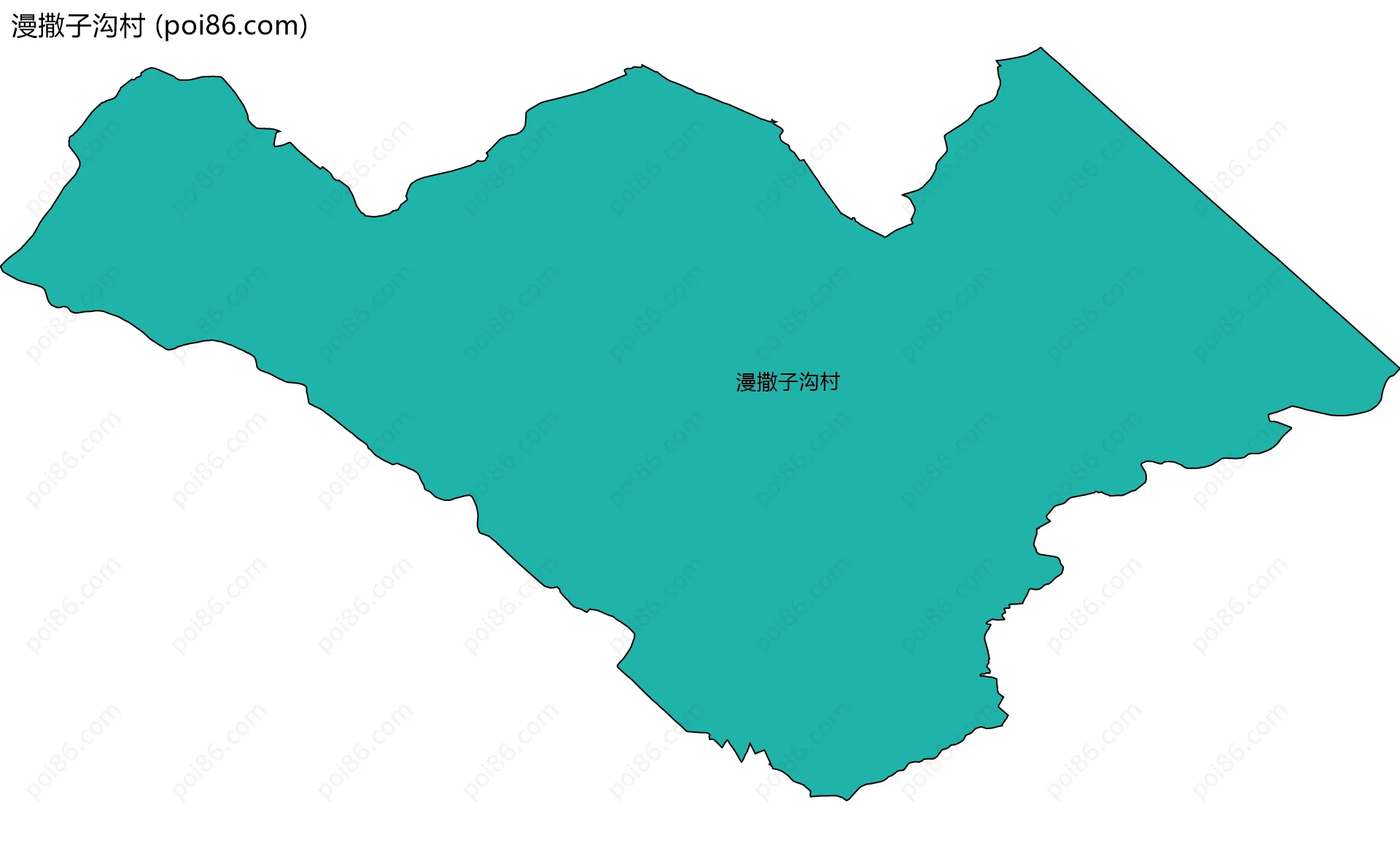 漫撒子沟村边界地图