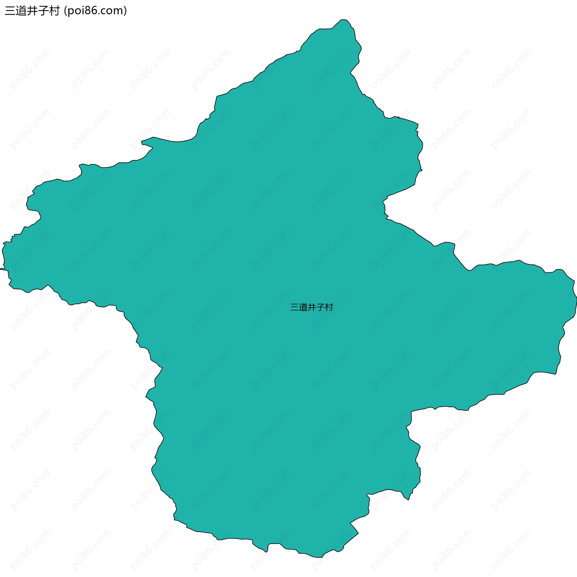 三道井子村边界地图